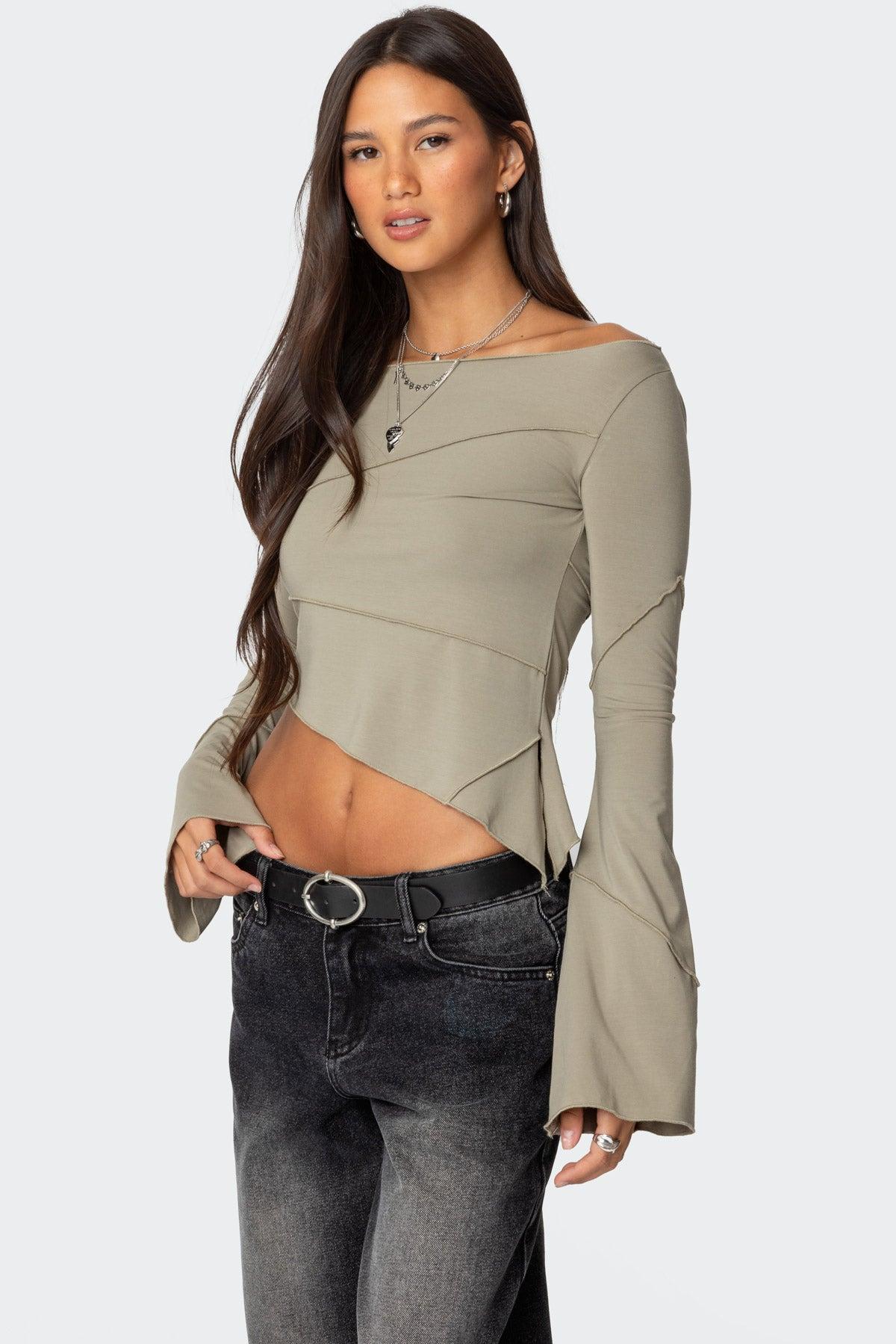 Maura Boat Neck Asymmetric Top Product Image