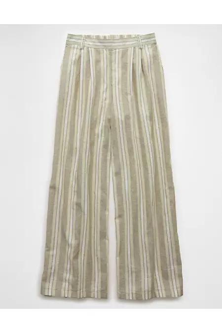 AE Linen-Blend High-Waisted Wide-Leg Pant Women's Product Image