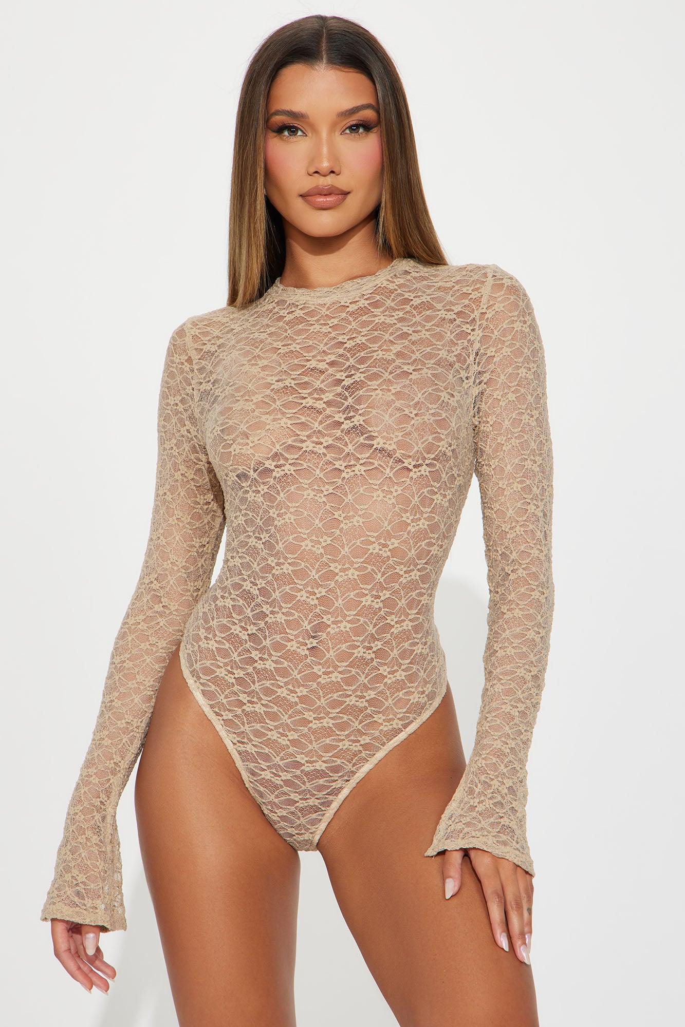 Dreamy Romance Lace Skirt Set - Taupe Product Image