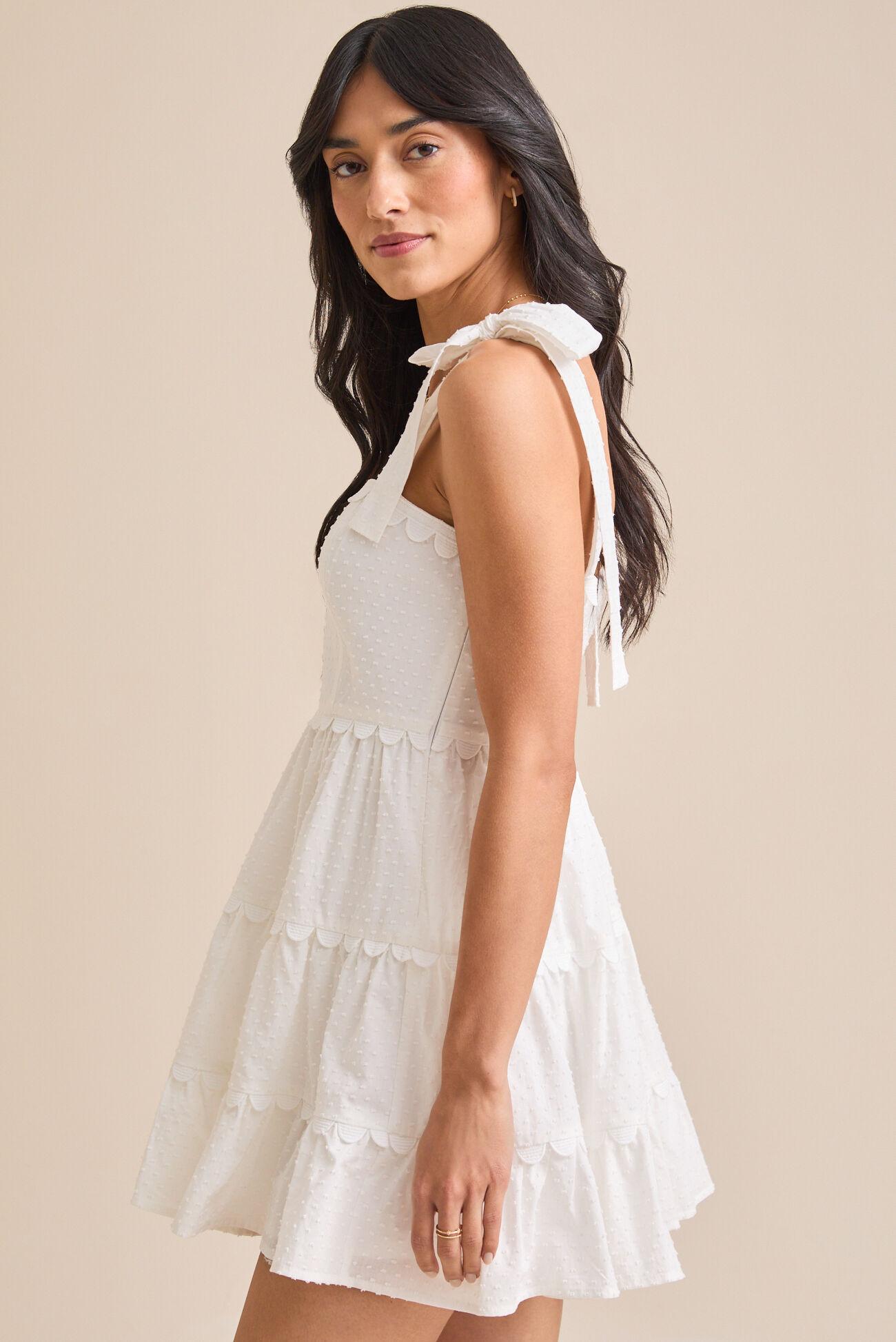 Ava Clip Dot Mini Dress Product Image