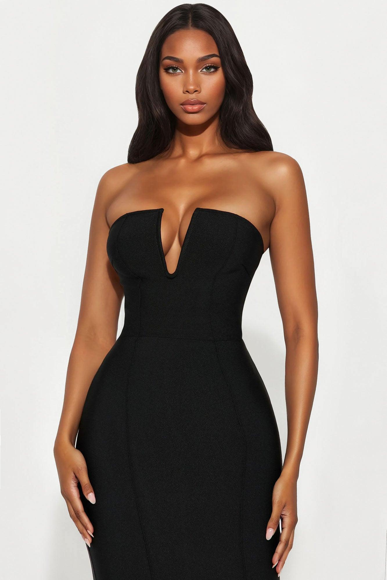 Someone To You Bandage Midi Dress - Black Female Product Image