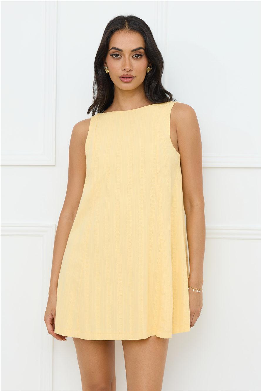 Effortless Icon Mini Dress Yellow Product Image