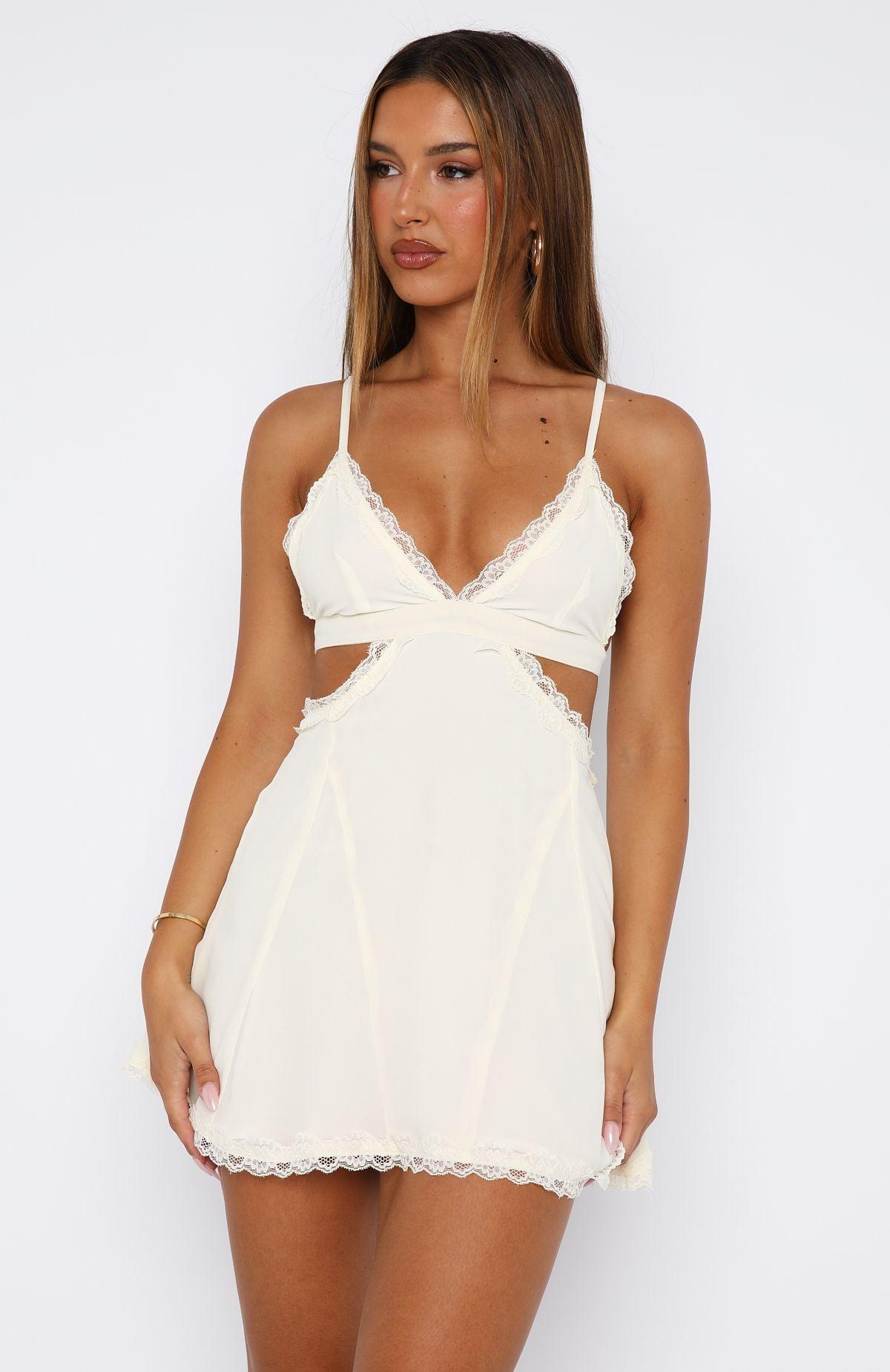Polar Opposite Mini Dress Off White Product Image