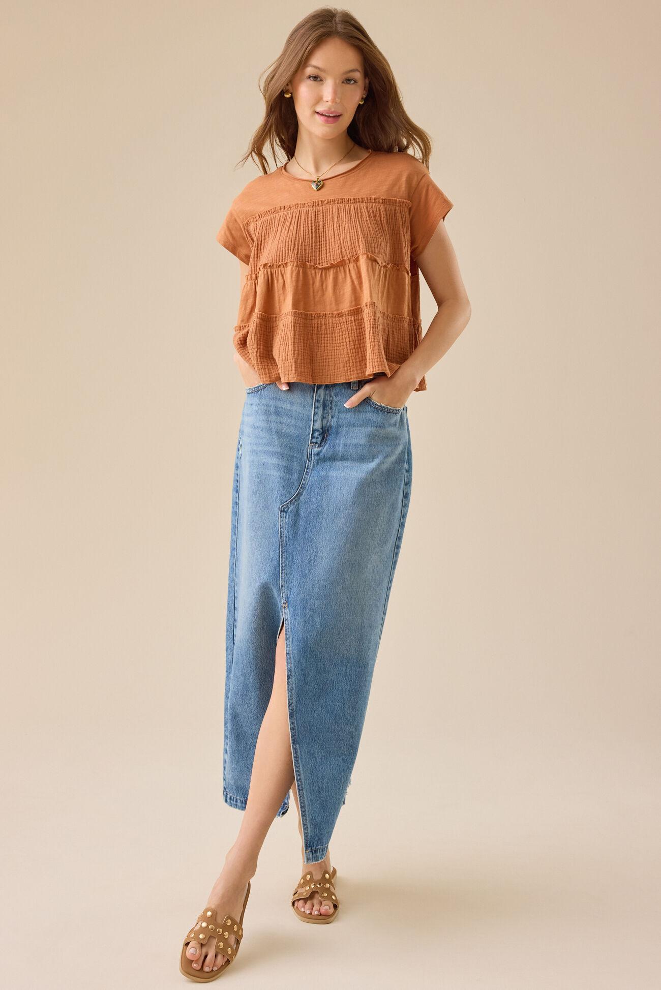 Rebecca Tiered Babydoll Top Product Image