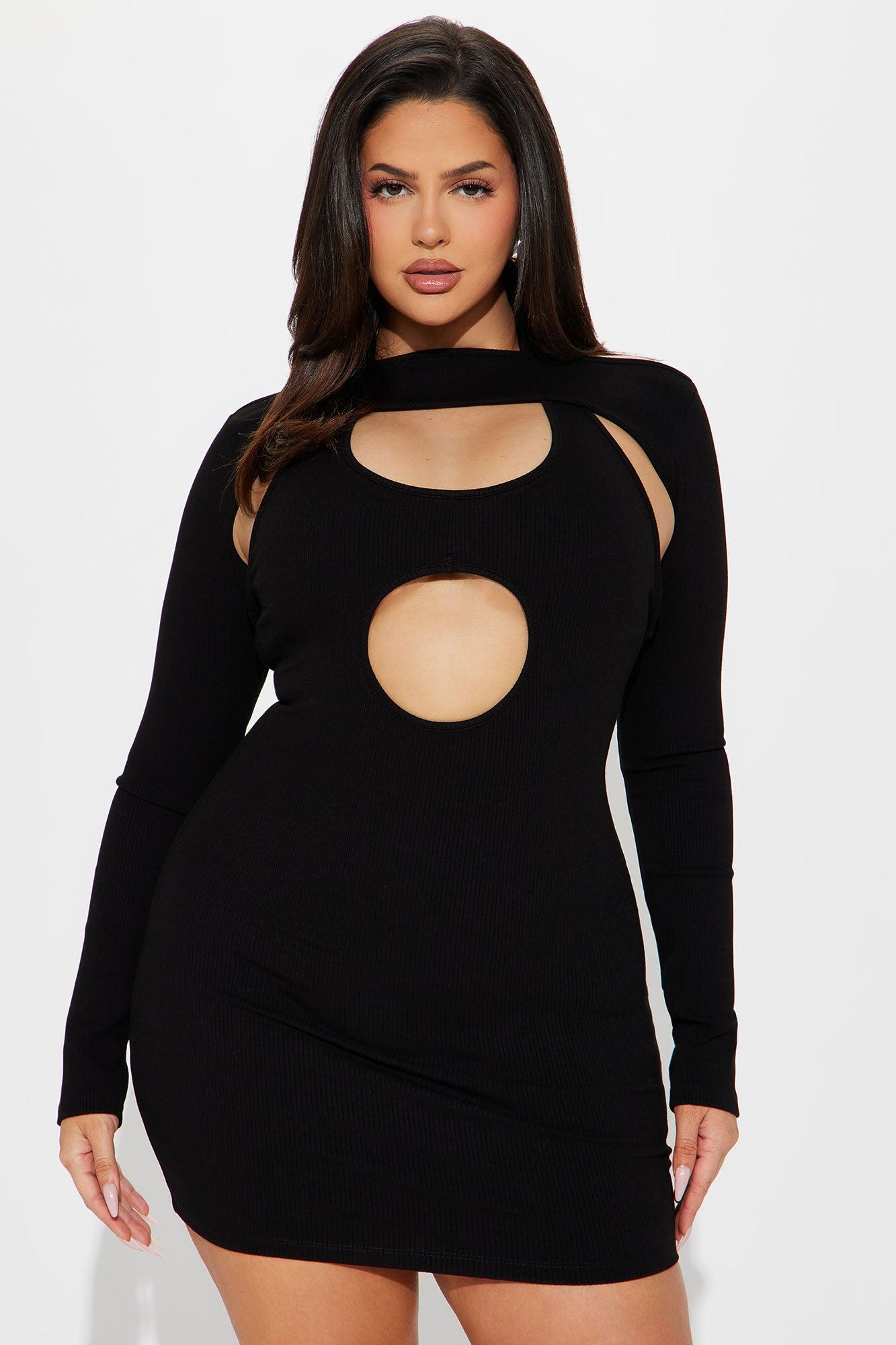 Karah Snatched Mini Dress - Black Product Image