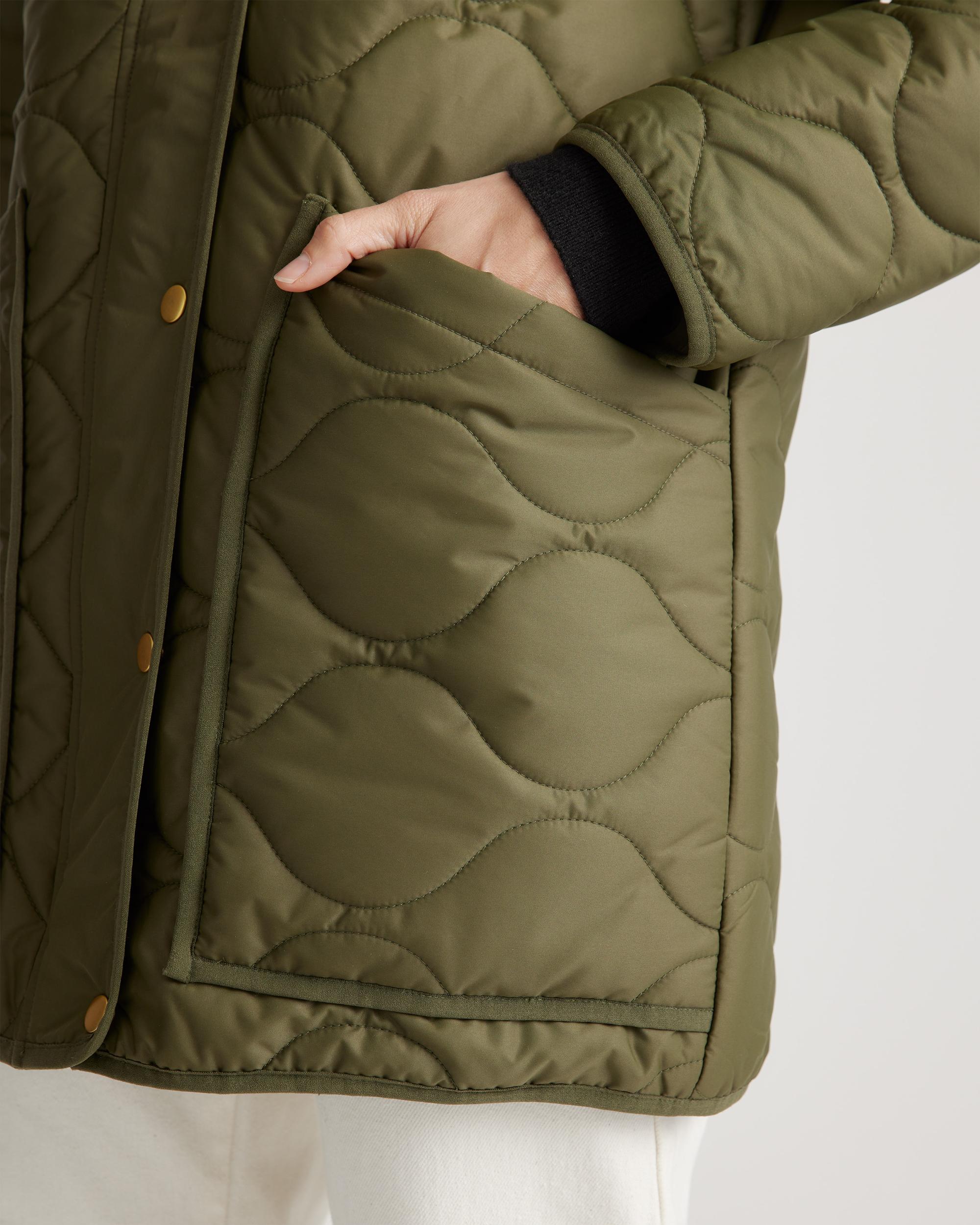 Quince | Women's Featherless Quilted Long Puffer Jacket Size XS, Nylon Product Image