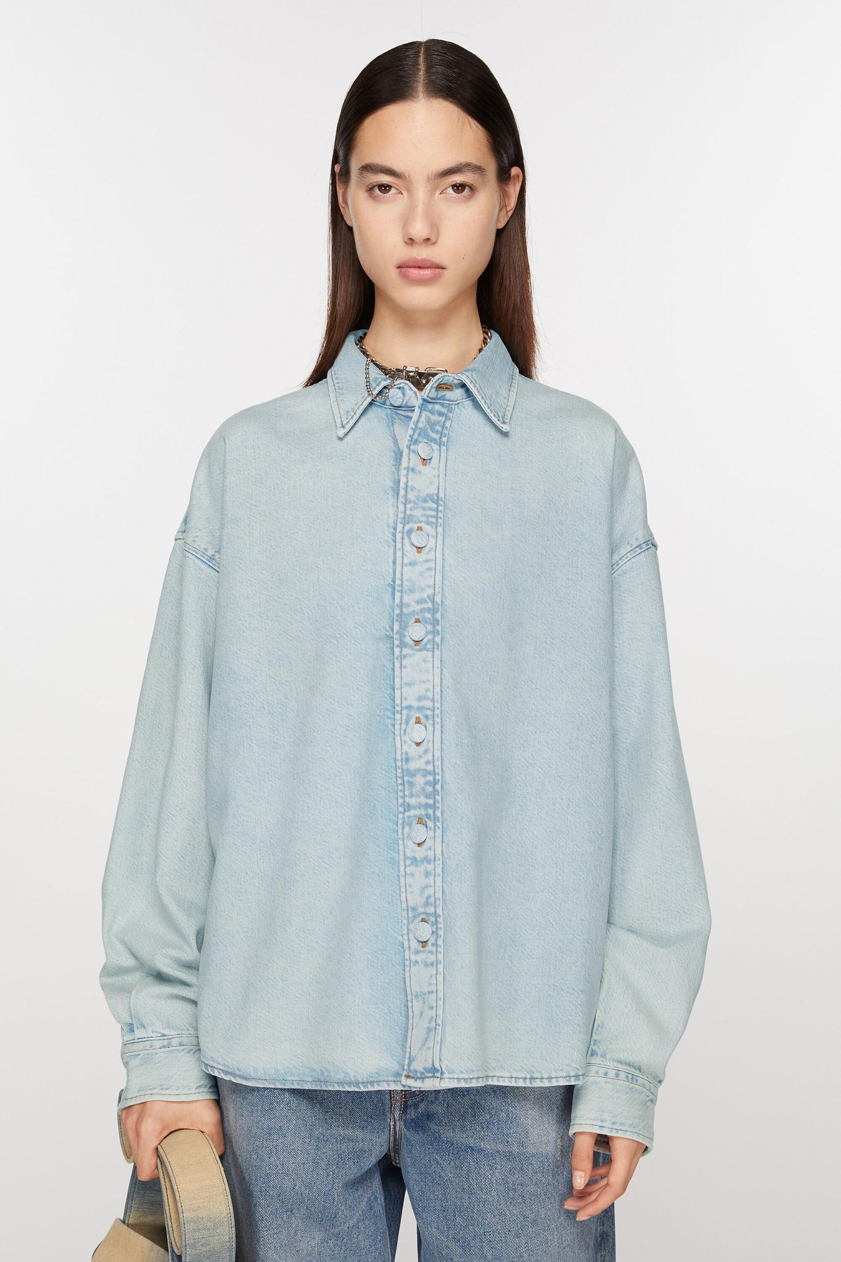 Denim button-up shirt - Relaxed fit Product Image
