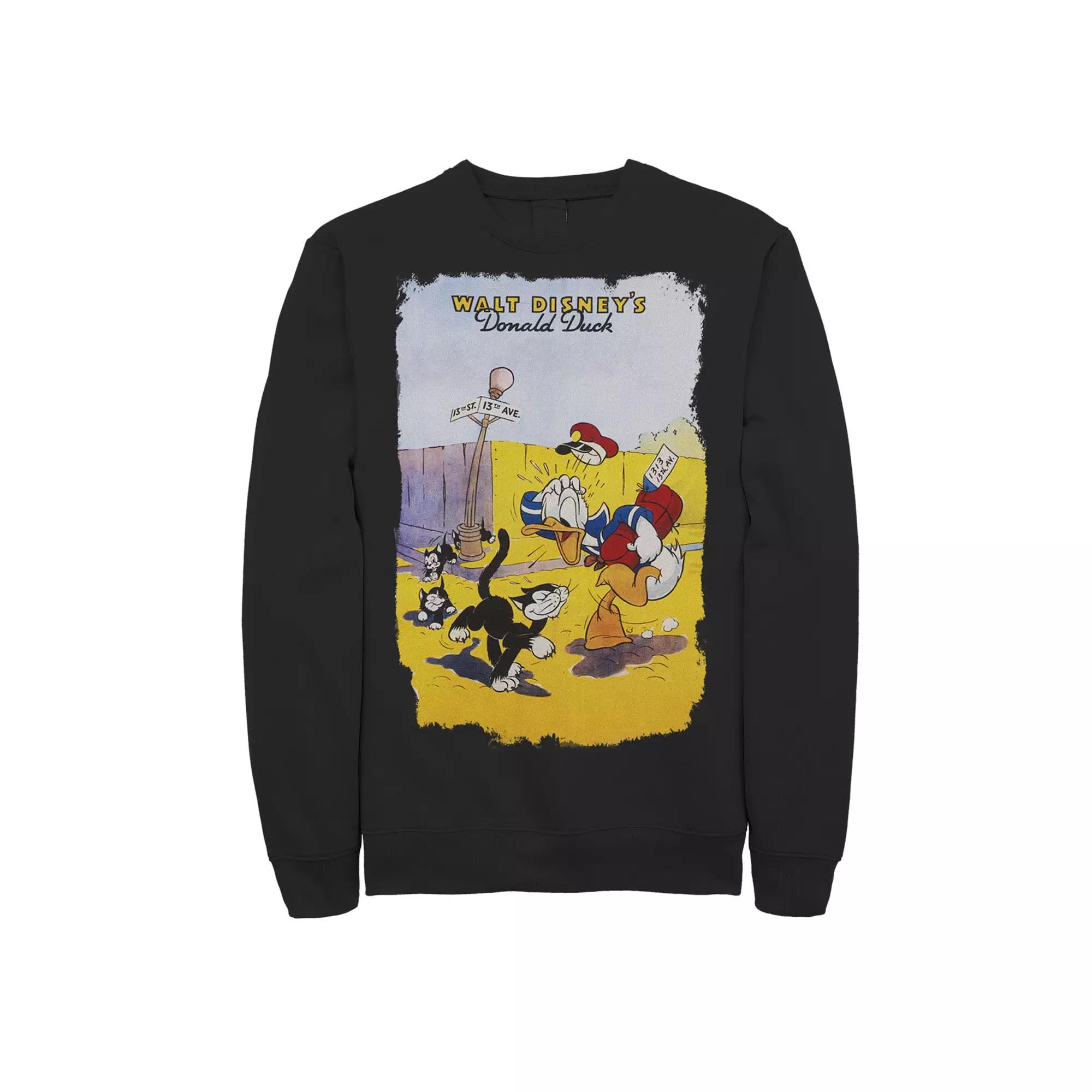Disney's Mickey Mouse And Friends Donald's Lucky Day Men's Sweatshirt, Size: Small, Black Product Image