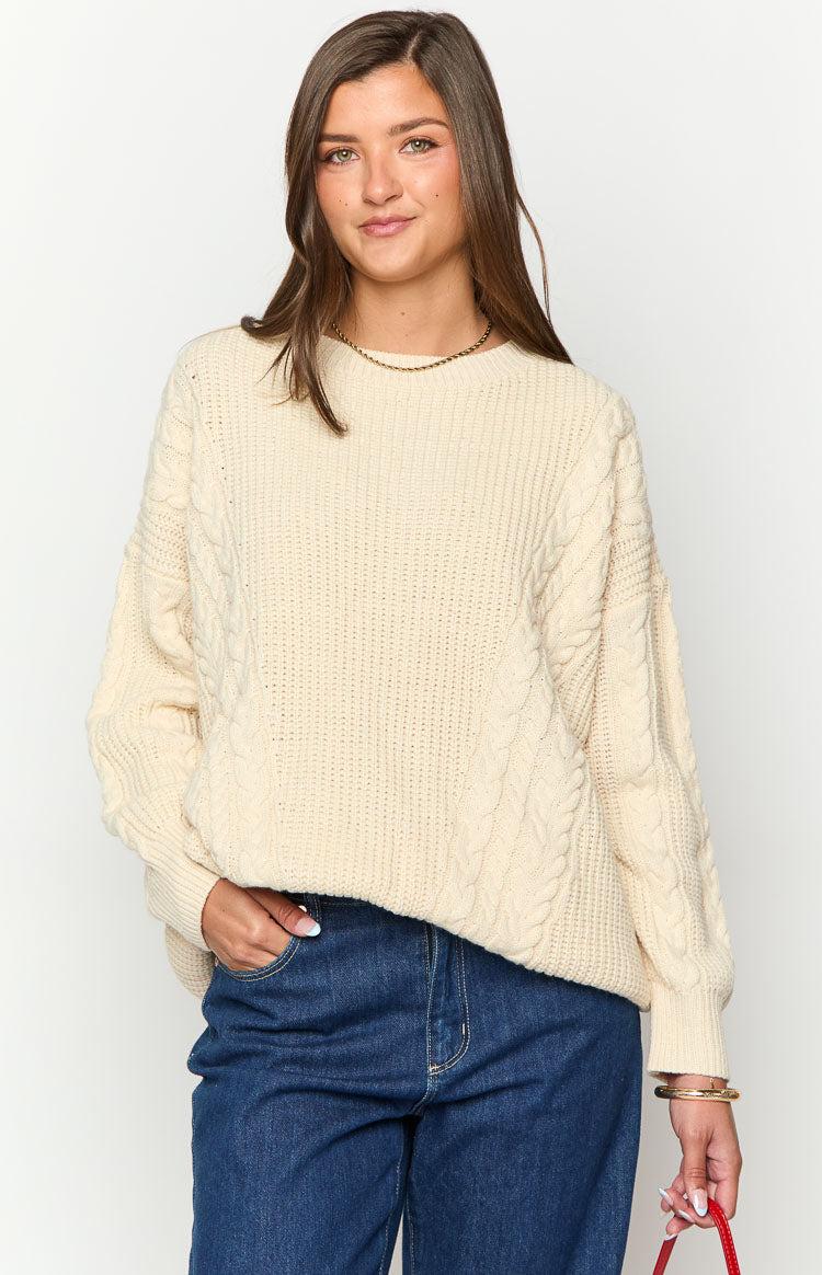 Alex Cream Oversized Sweater Product Image