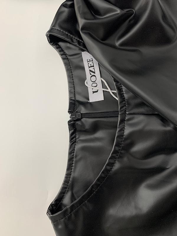 Long Sleeves Solid Color Split-Joint Round-Neck Inner Shirts + A-Line Bowknot Midi Dresses Two Pieces Set Product Image