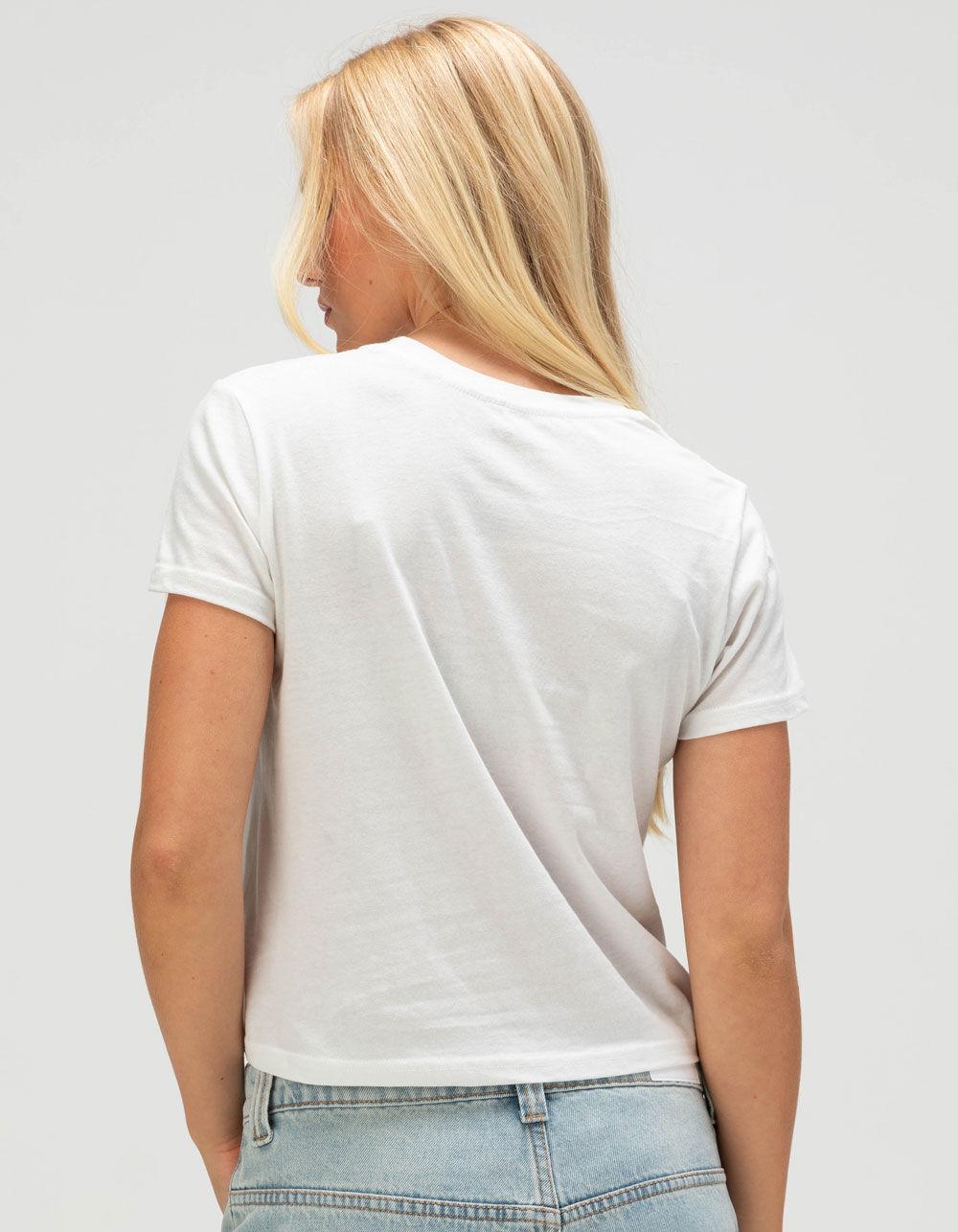 FULL TILT Butterfly Baby Womens Tee - WHITE Product Image