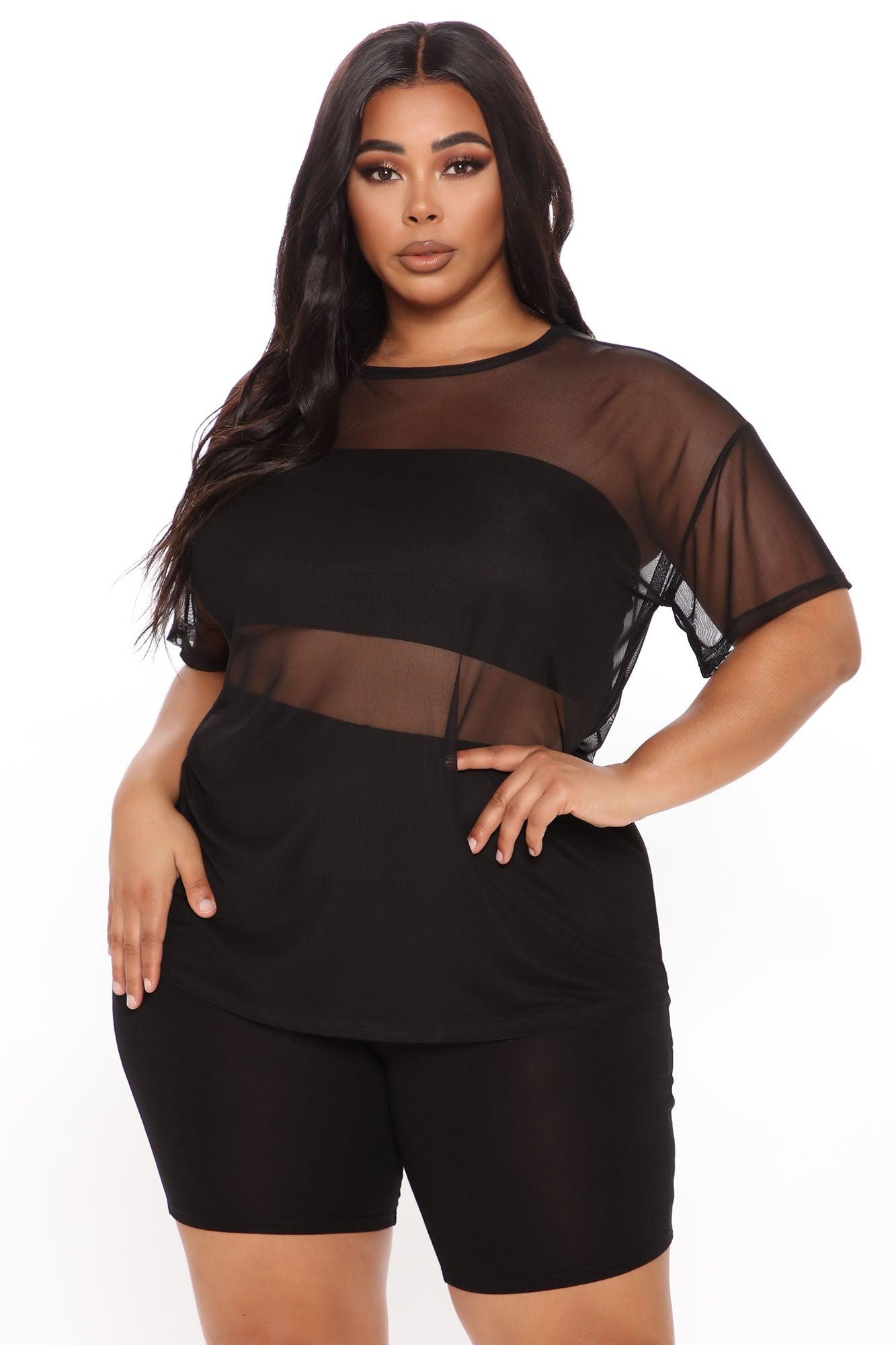 Nice And Clear 3 Piece Biker Short Set - Black Product Image