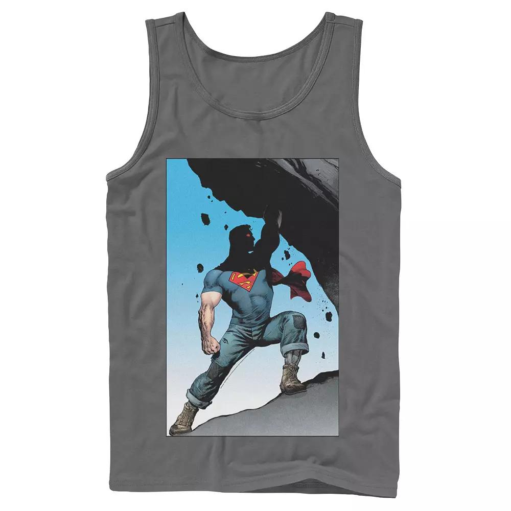 Men's DC Comics Superman Power Lift Comic Poster Tank Top,  Product Image