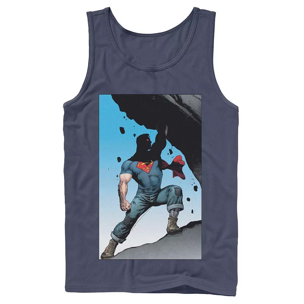 Men's DC Comics Superman Power Lift Comic Poster Tank Top,  Product Image
