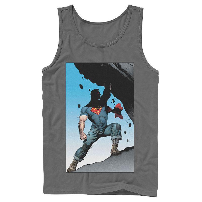 Men's DC Comics Superman Power Lift Comic Poster Tank Top,  Product Image
