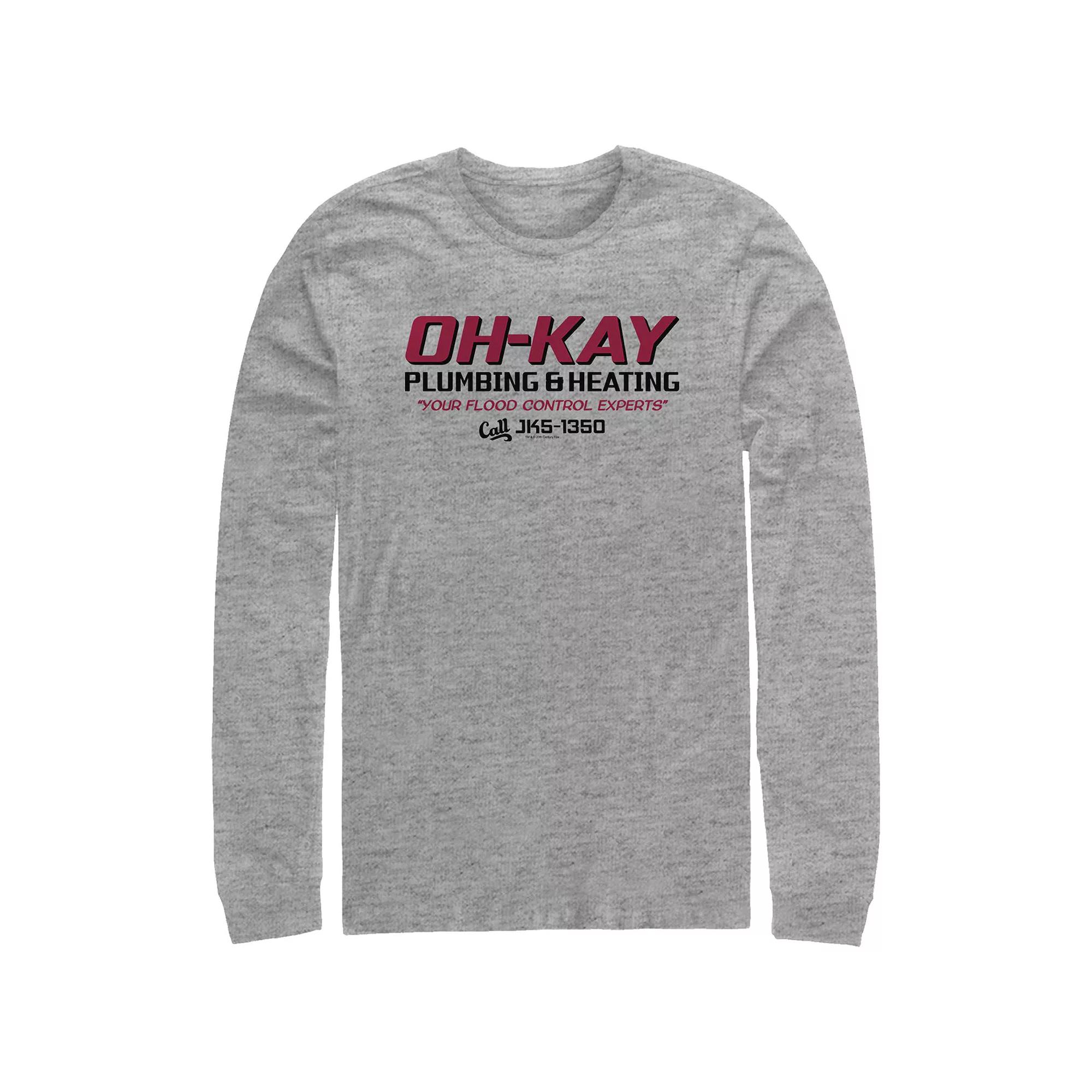 Big & Tall Home Alone Oh-Kay Plumbing & Heating Logo Long Sleeve Graphic Tee, Men's,  Product Image