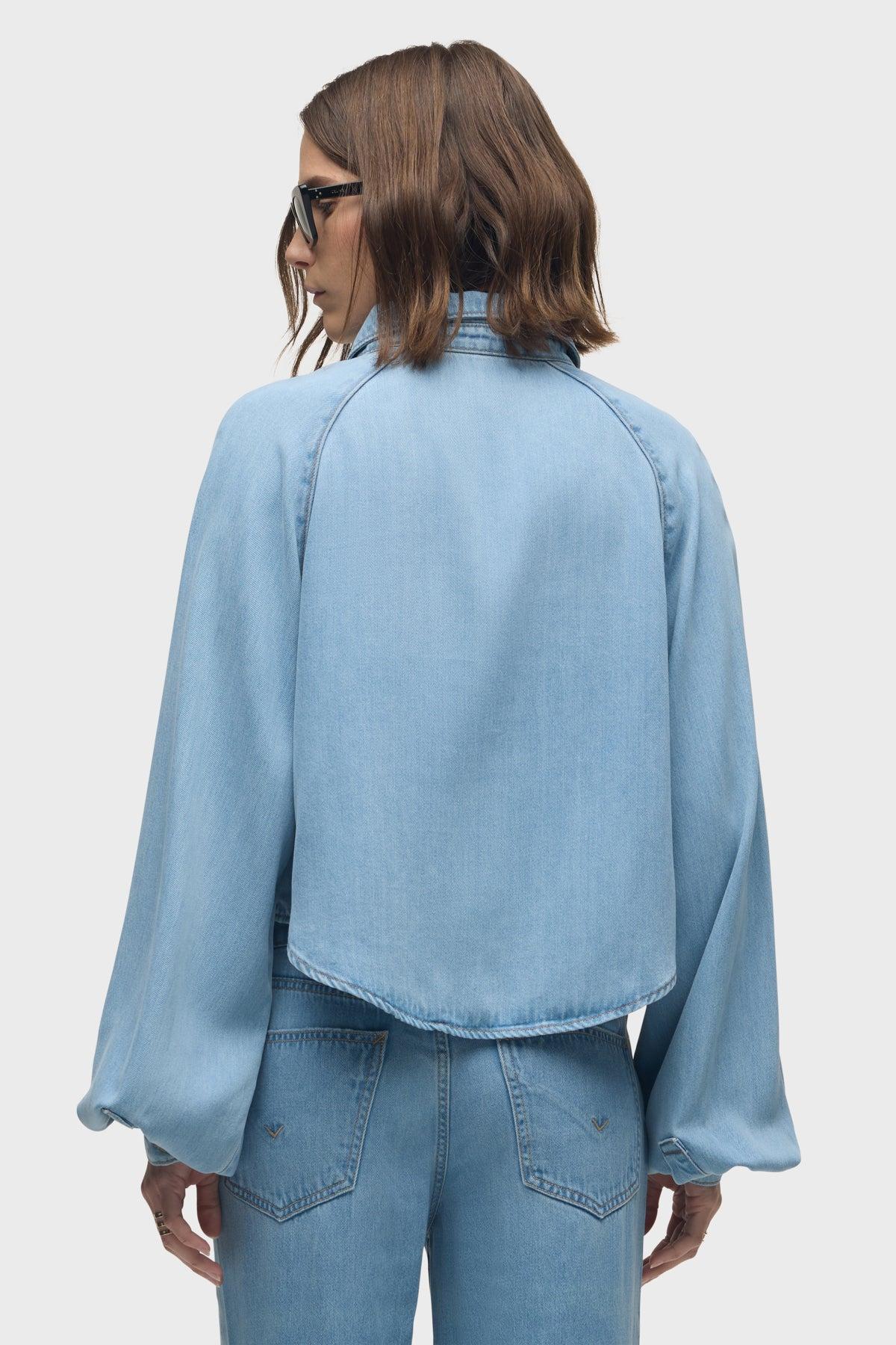 Raglan Balloon Sleeve Button Down Female Product Image