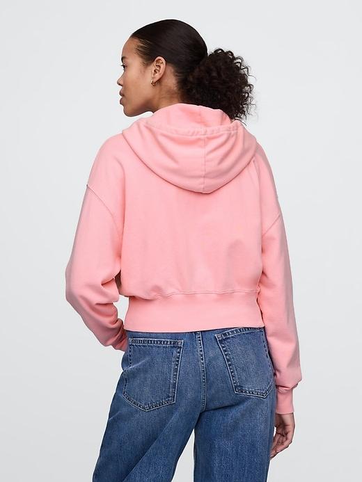 French Terry Oversized Zip Wedge Hoodie Product Image