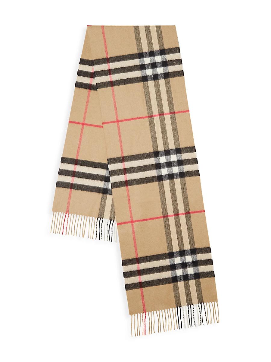 Mens The Classic Giant Check Cashmere Scarf Product Image