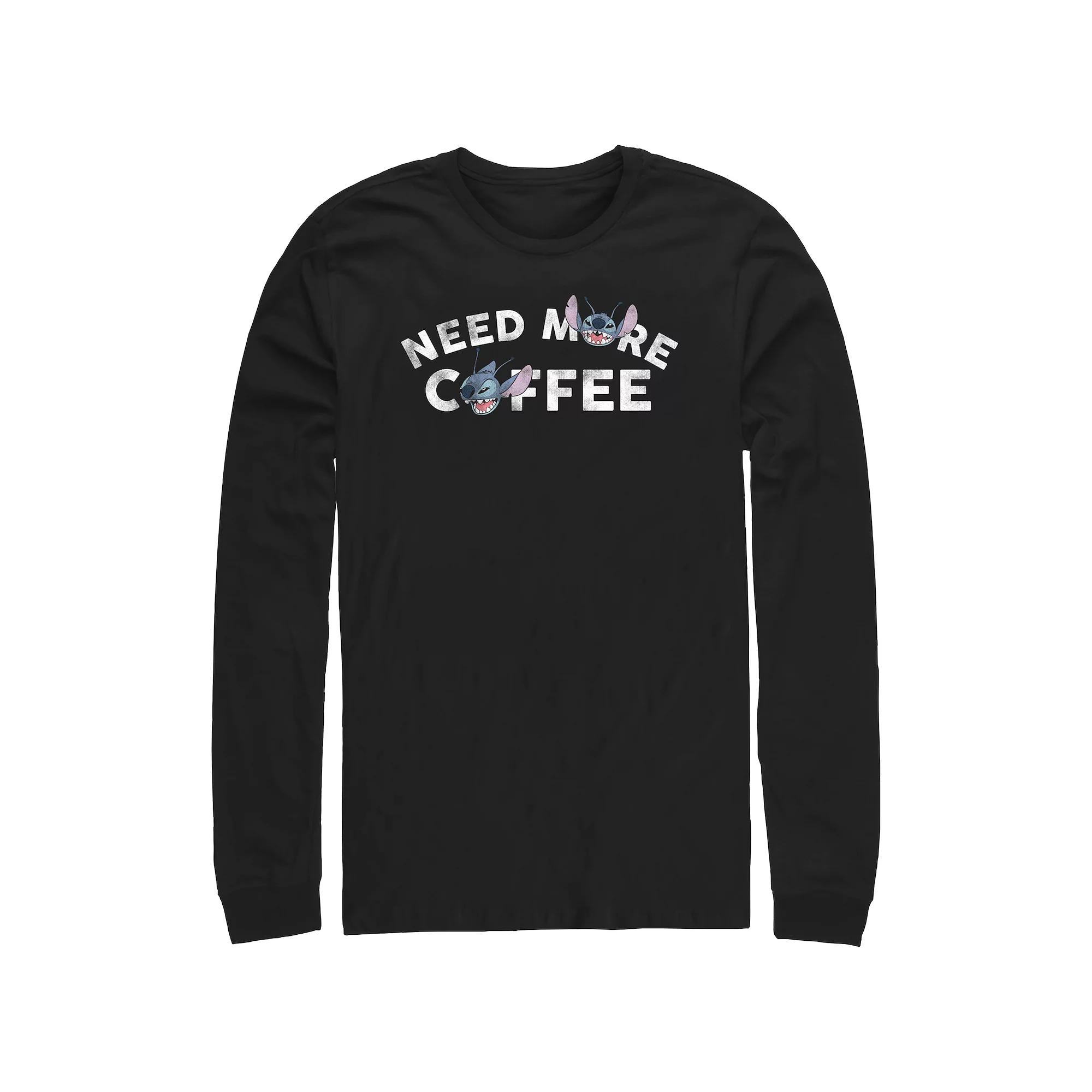 Men's Lilo & Stitch Need More Coffee Stitch Graphic Tee,  Product Image