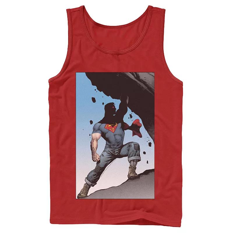 Men's DC Comics Superman Power Lift Comic Poster Tank Top,  Product Image