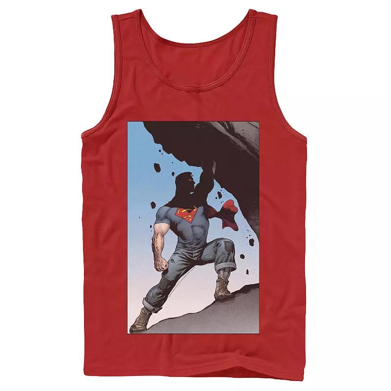 Men's DC Comics Superman Power Lift Comic Poster Tank Top,  Product Image