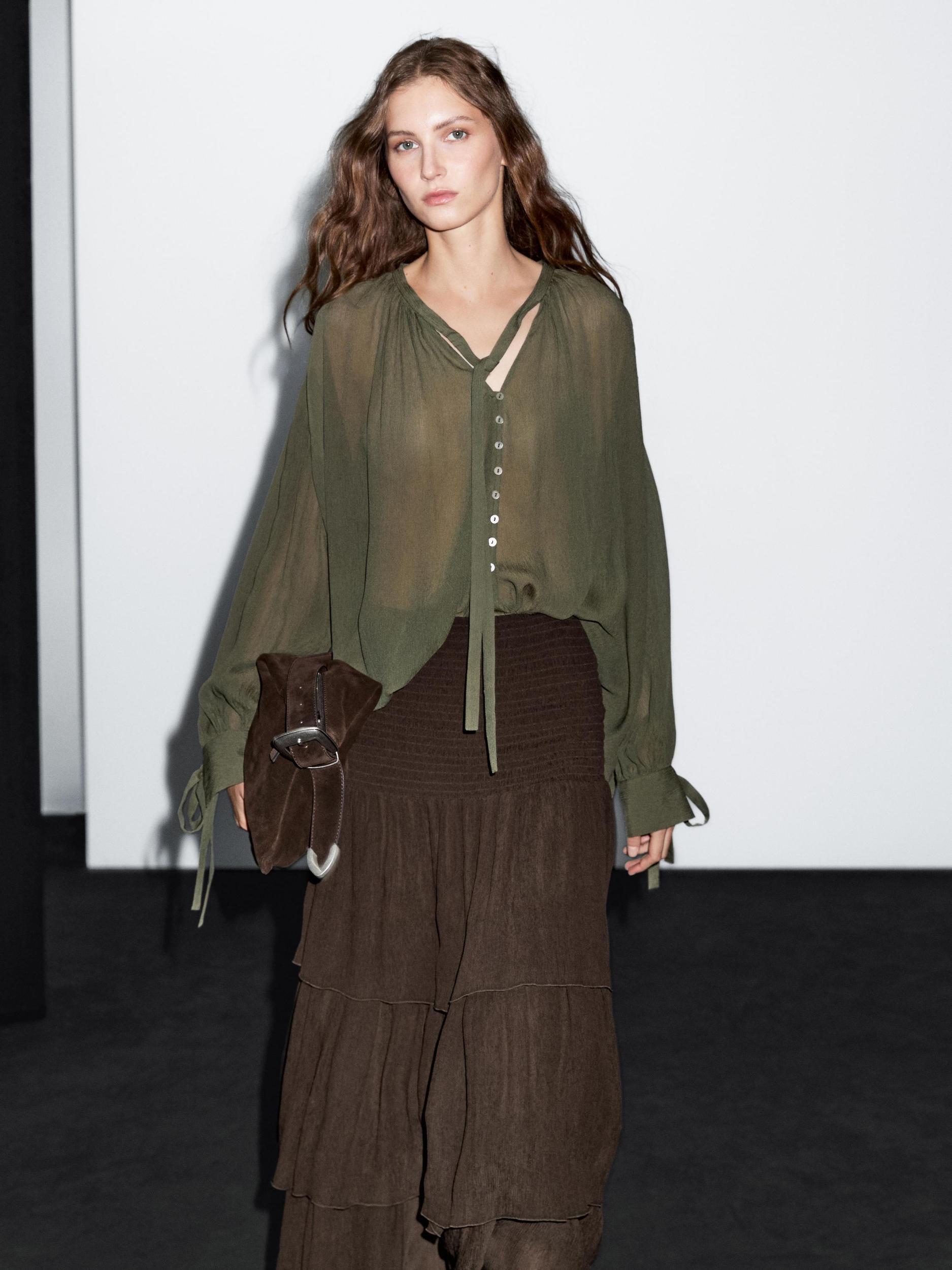 Long ruffled skirt Product Image