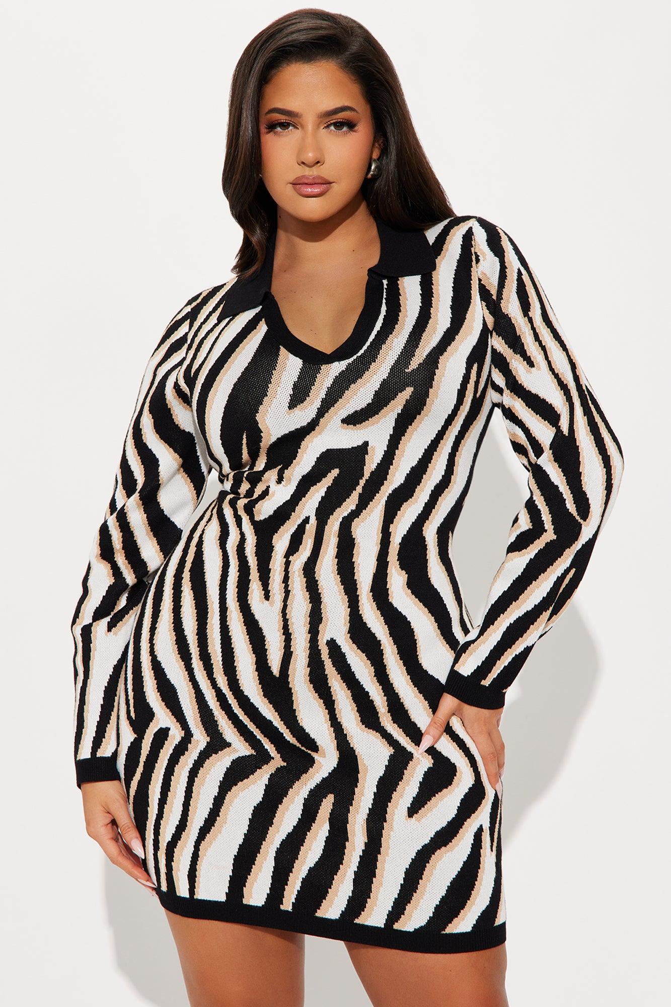 Barbara Sweater Mini Dress - Ivory/combo Product Image