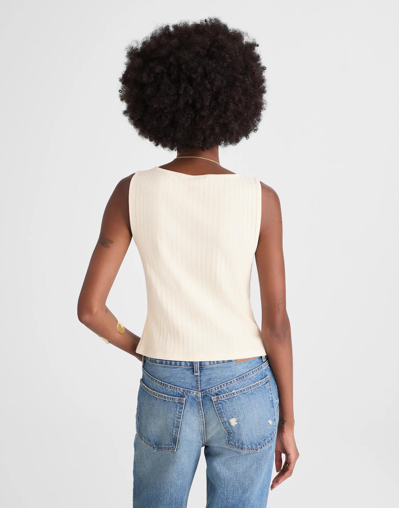 Ribbed Crewneck Vest Tank Product Image