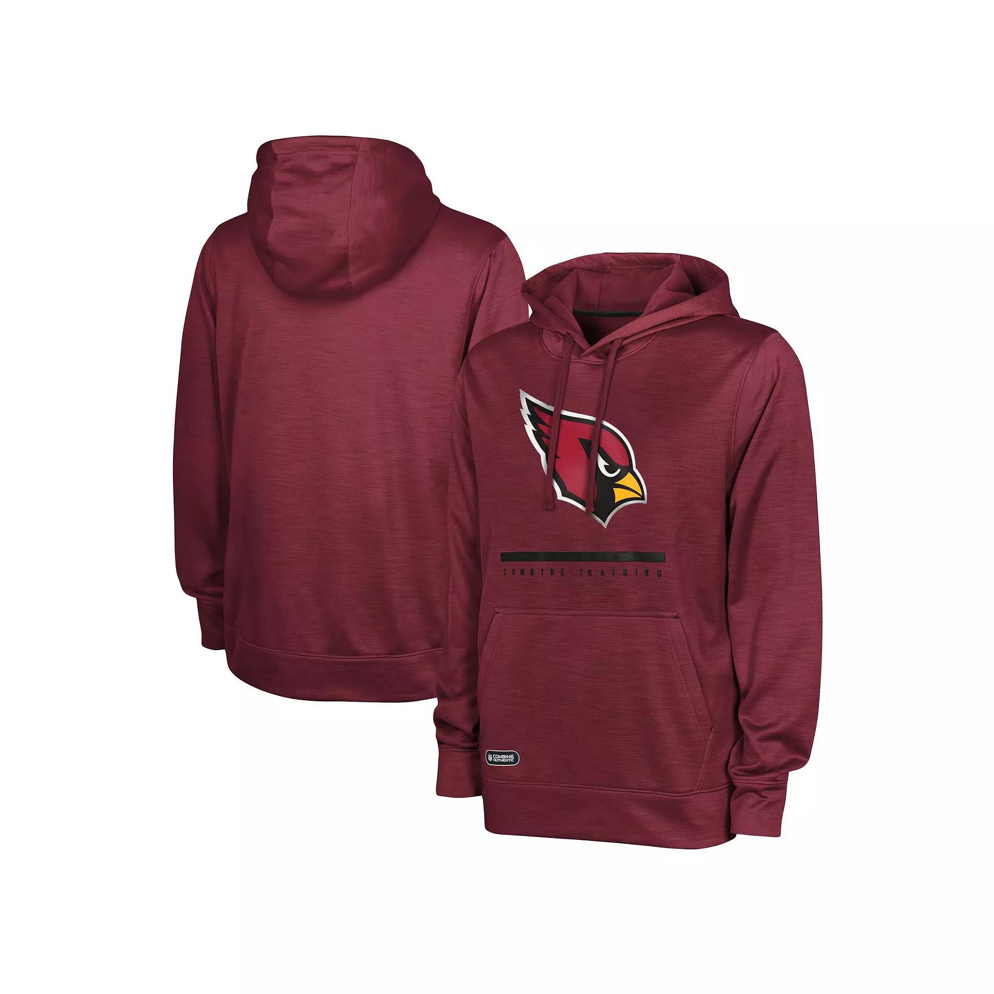 Men's Cardinal Arizona Cardinals Speed Drill Streak Pullover Hoodie, Size: Large, Red Product Image
