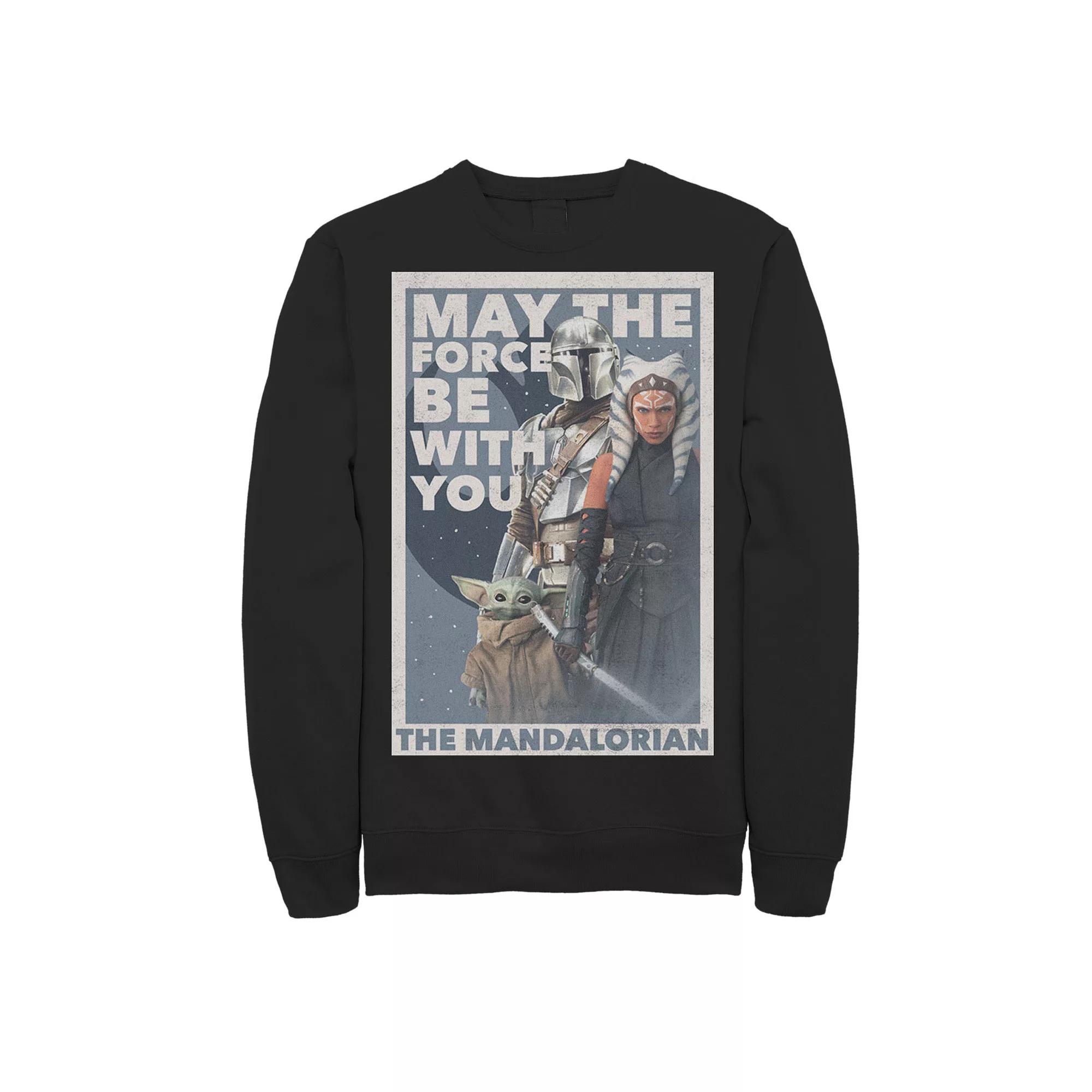 Men's Star Wars The MandalorianMay The Force Be With you Group Poster Sweatshirt,  Product Image