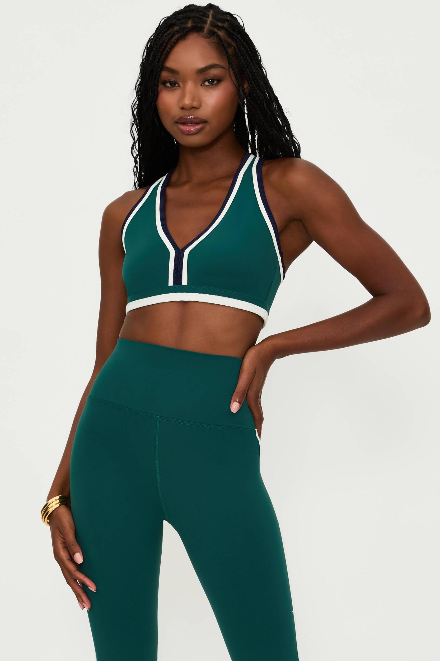 Ida Top Pine Green Colorblock Product Image