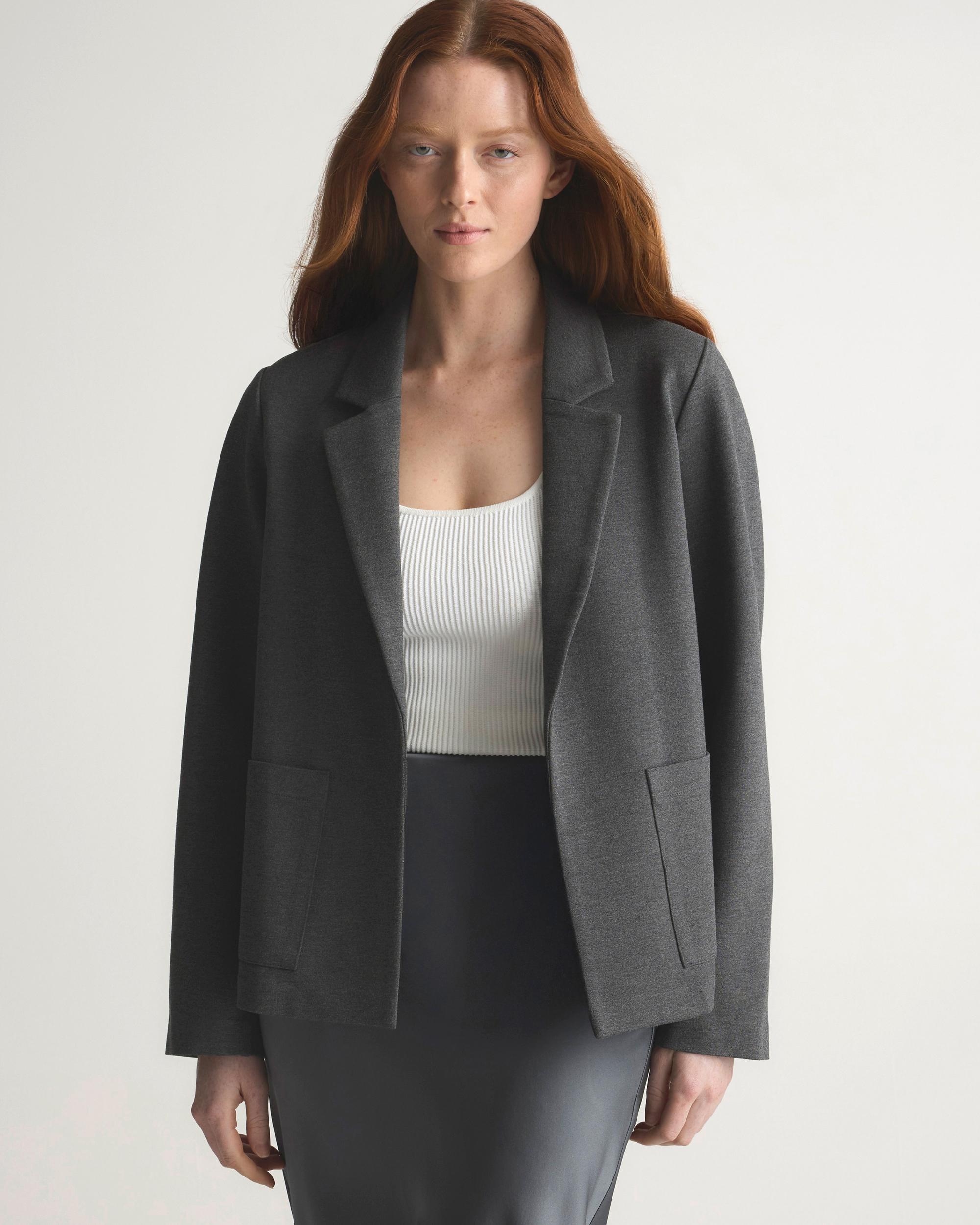Quince | Women's Ultra-Stretch Ponte Open Blazer Rayon Product Image