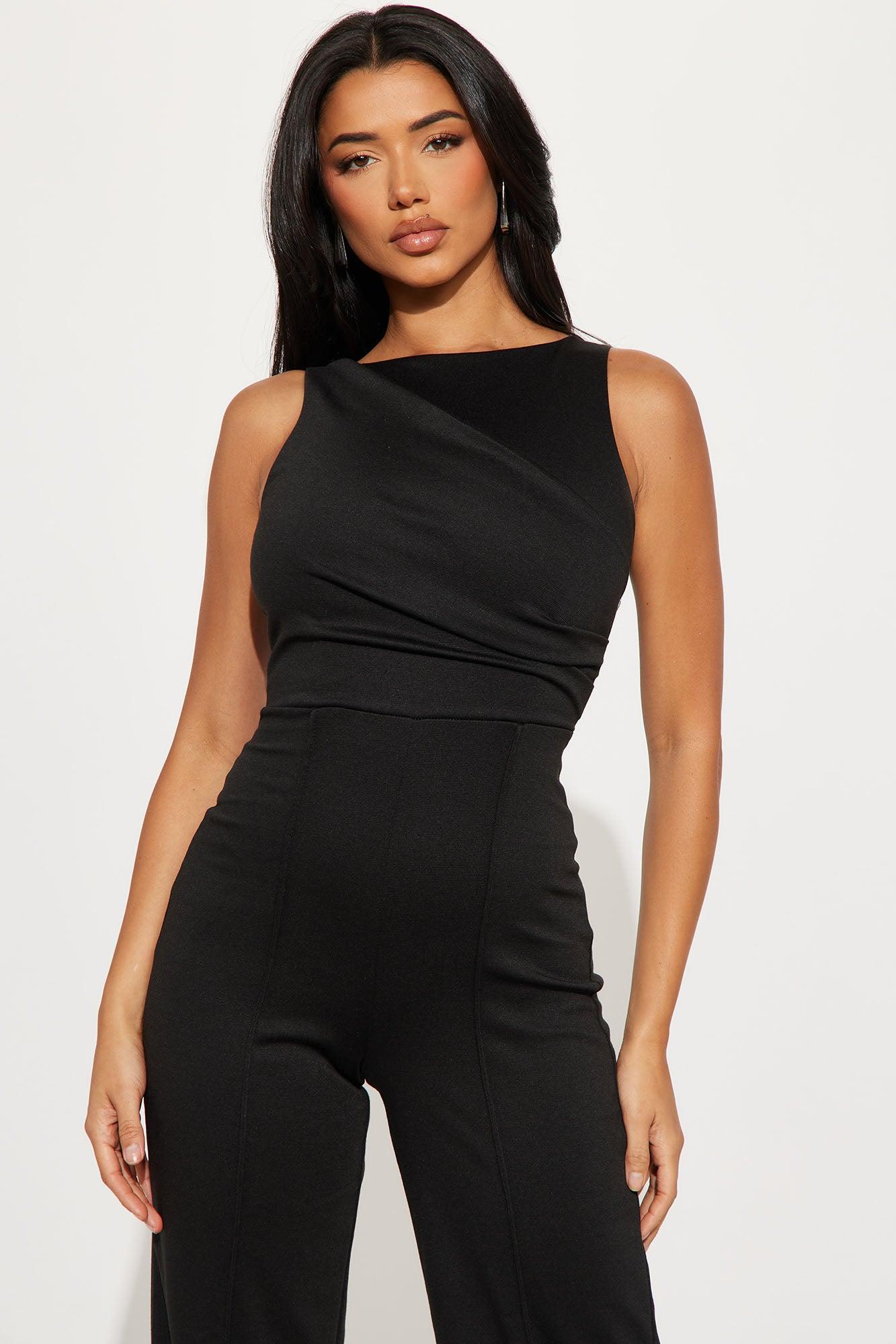 Antonia Sleeveless Ponte Jumpsuit - Black Product Image