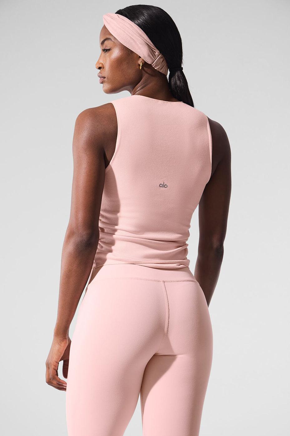 Ribbed En Pointe Tank - Pink Quartz Product Image