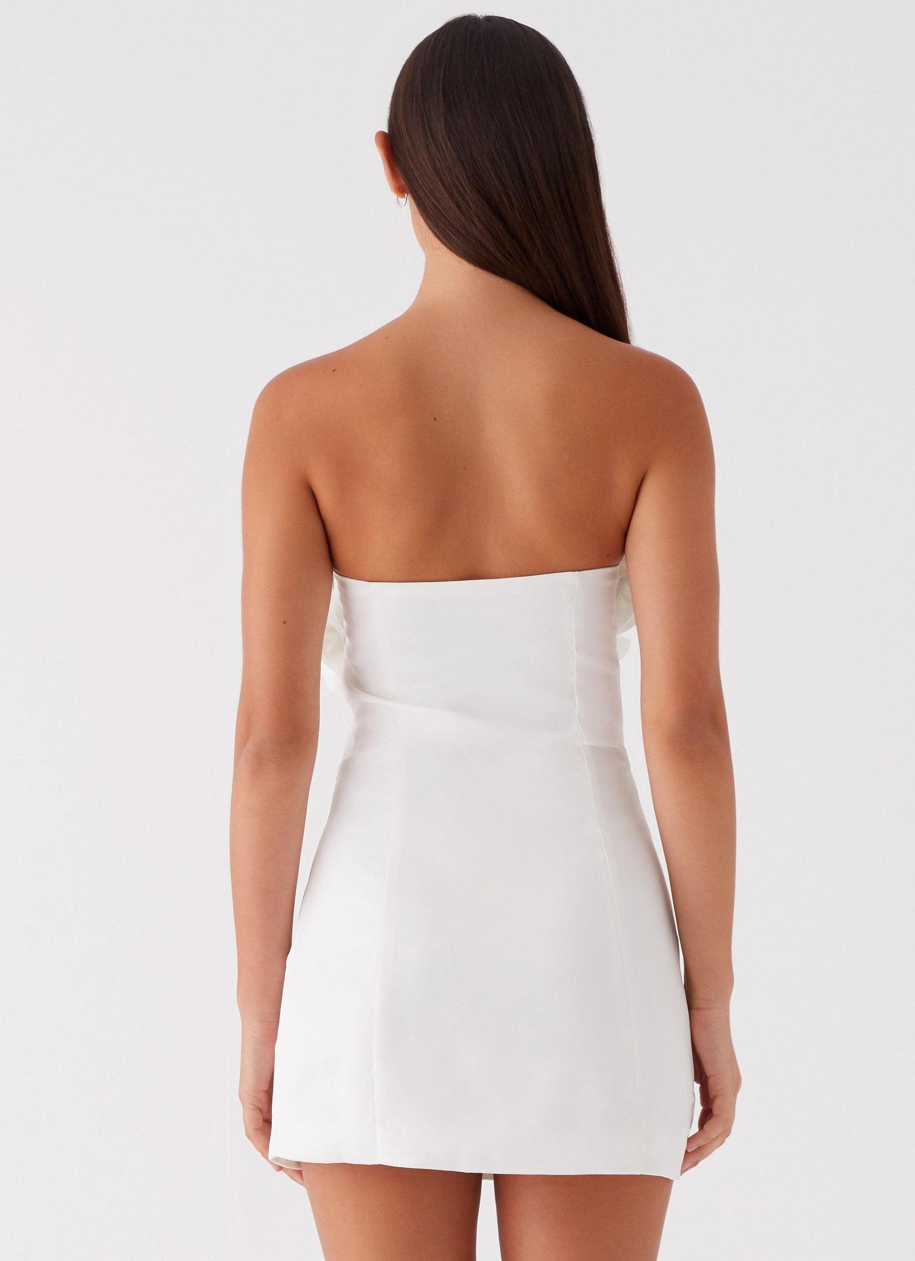 Bouquet Dream Mini Dress - White Product Image