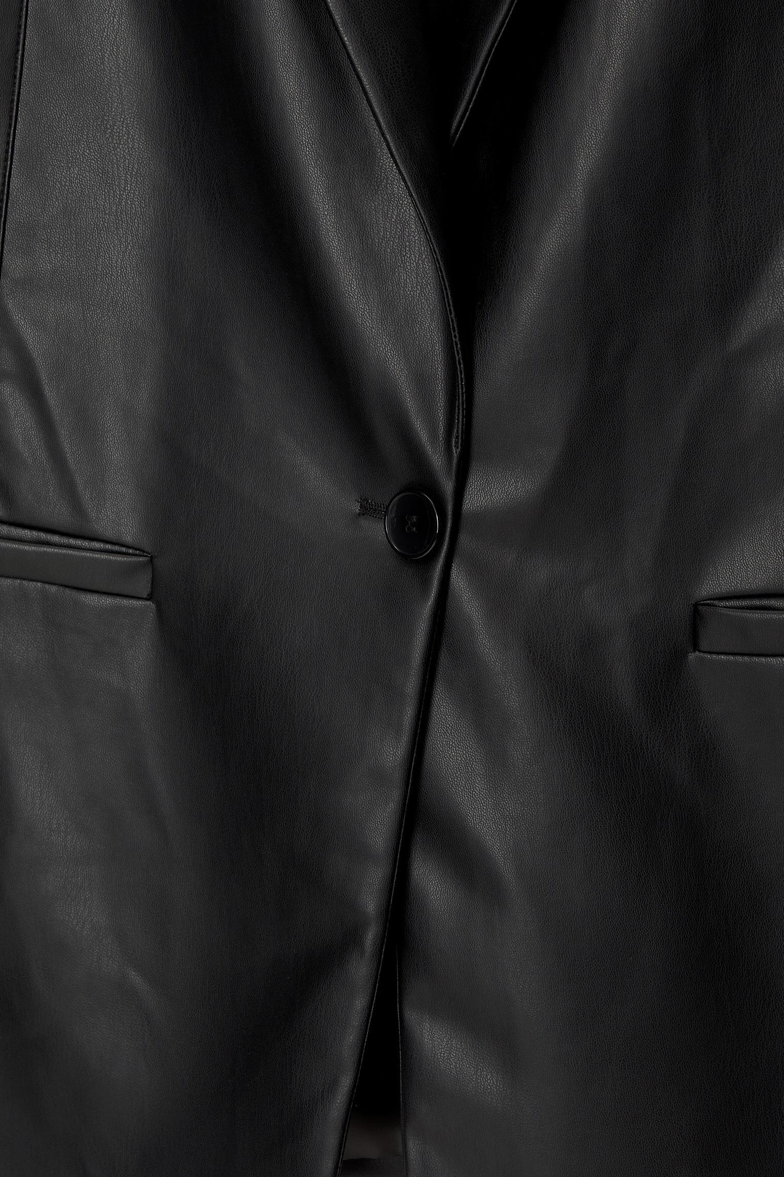 Oversize faux leather blazer Product Image