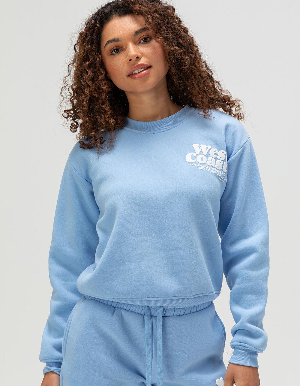 FULL TILT West Coast Womens Crewneck Sweatshirt - BLUE Product Image
