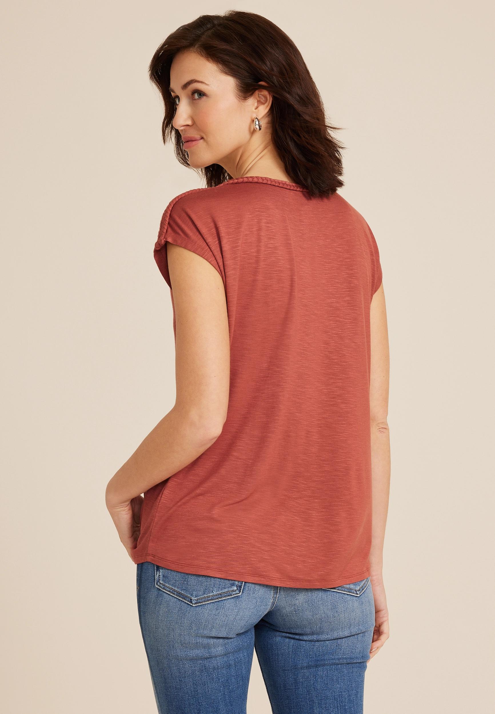 Braided Trim Dolman Tee Product Image