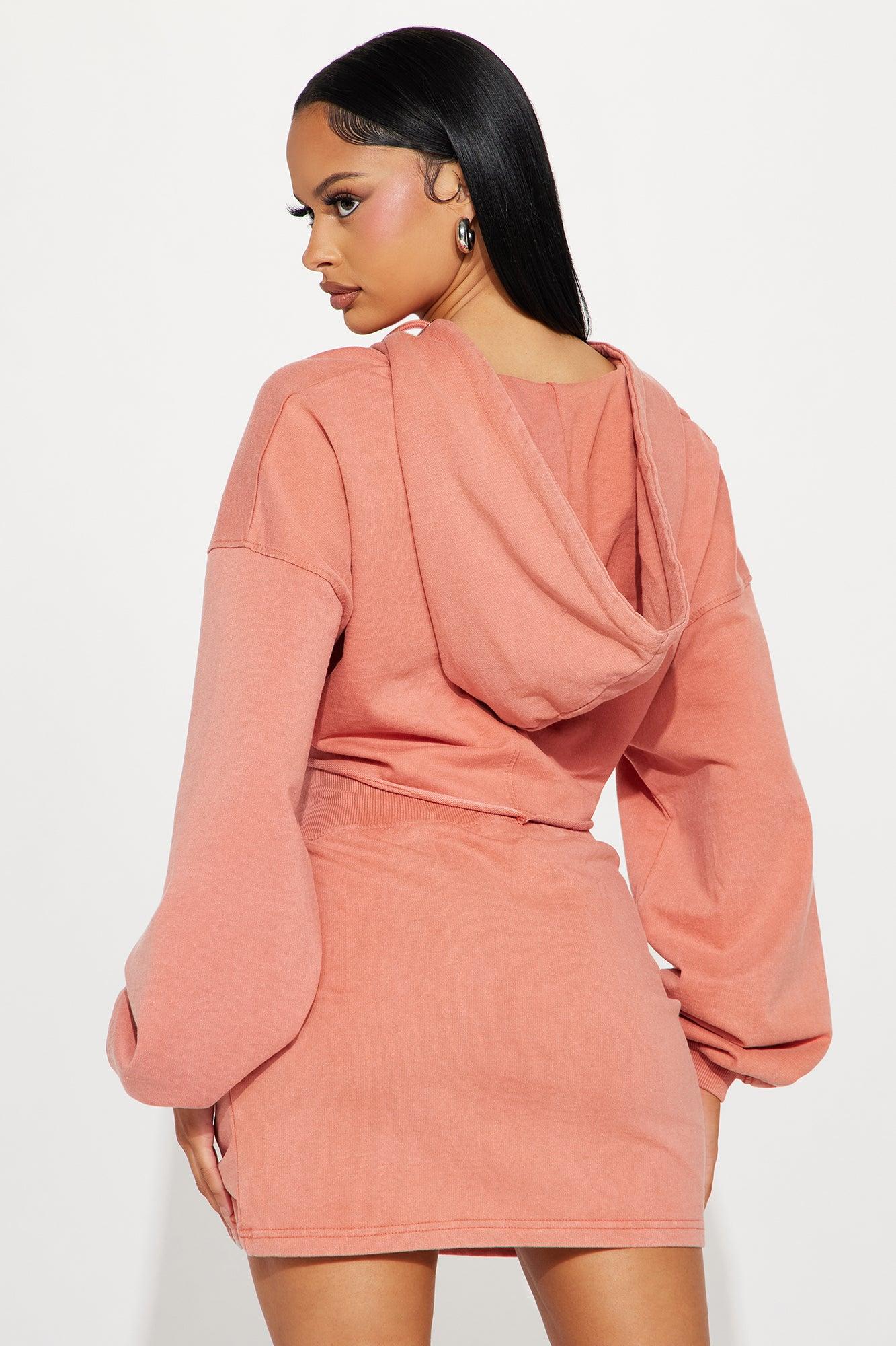 Go With The Feels Skirt Set - Peach Product Image