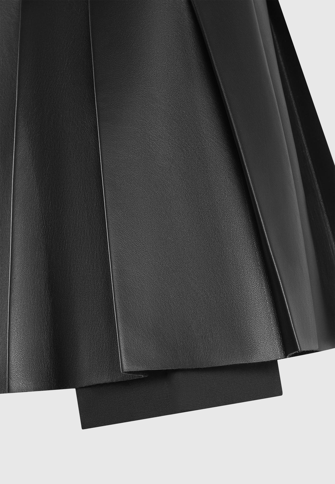 Juliette - Leather Pleated Skort - Black Female Product Image