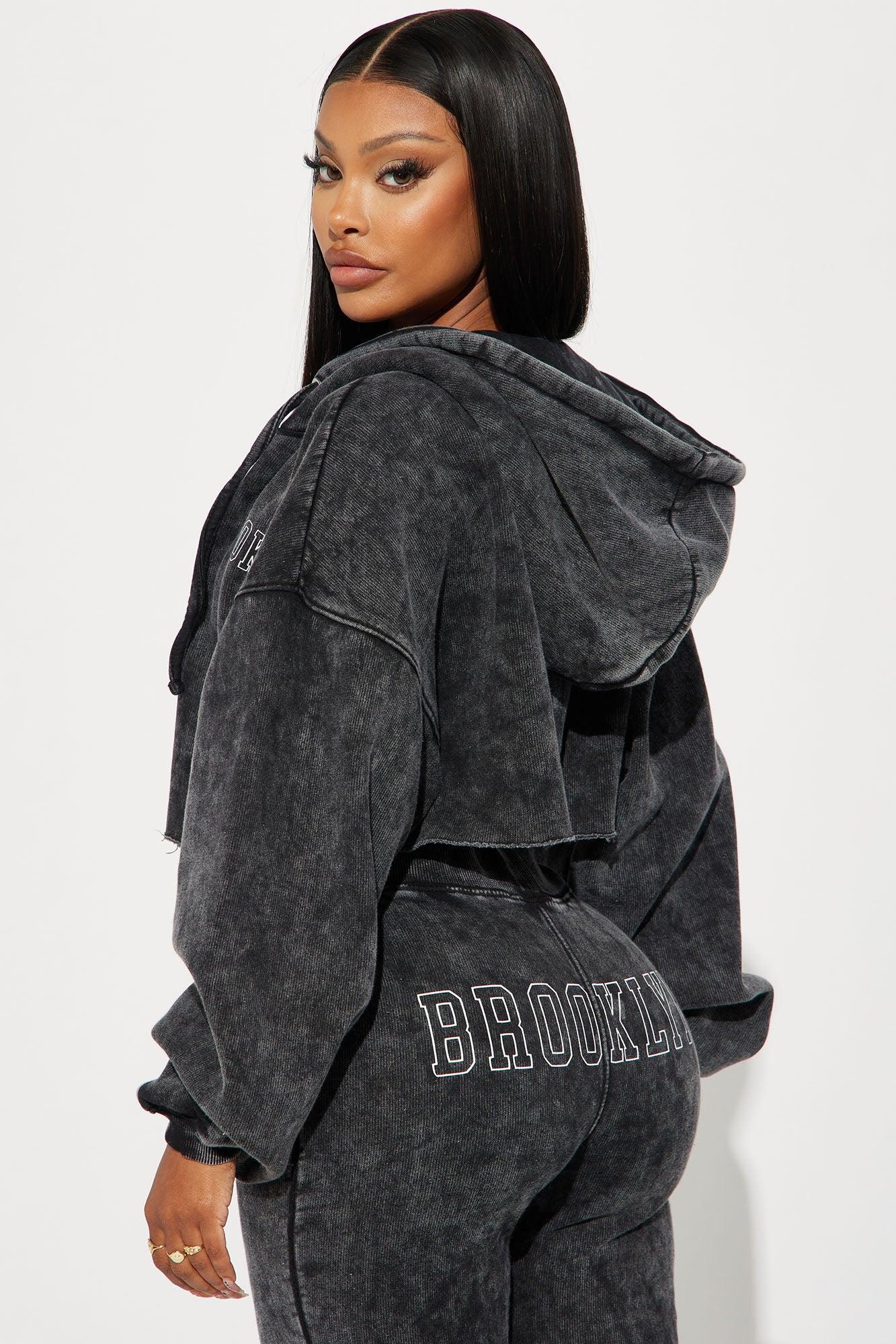 Brooklyn City Washed Hoodie - Black Wash Product Image