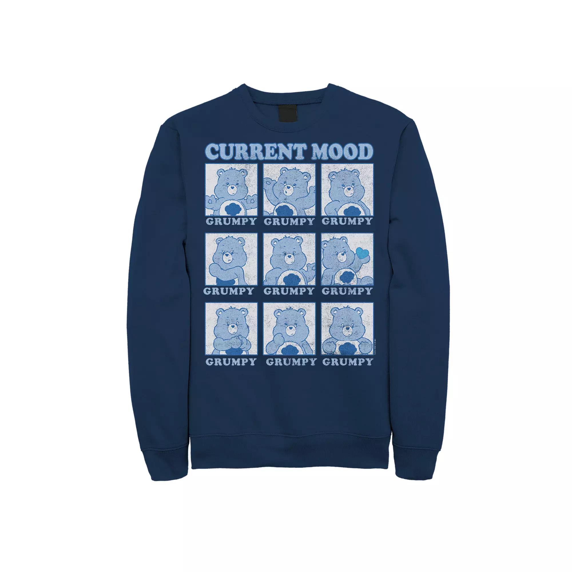Men's Care Bears Grumpy Mood Boxes Graphic Fleece, Size: XXL, Blue Product Image