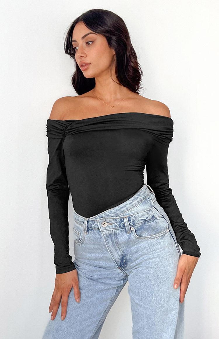 Phoenix Black Off Shoulder Bodysuit Girls Product Image