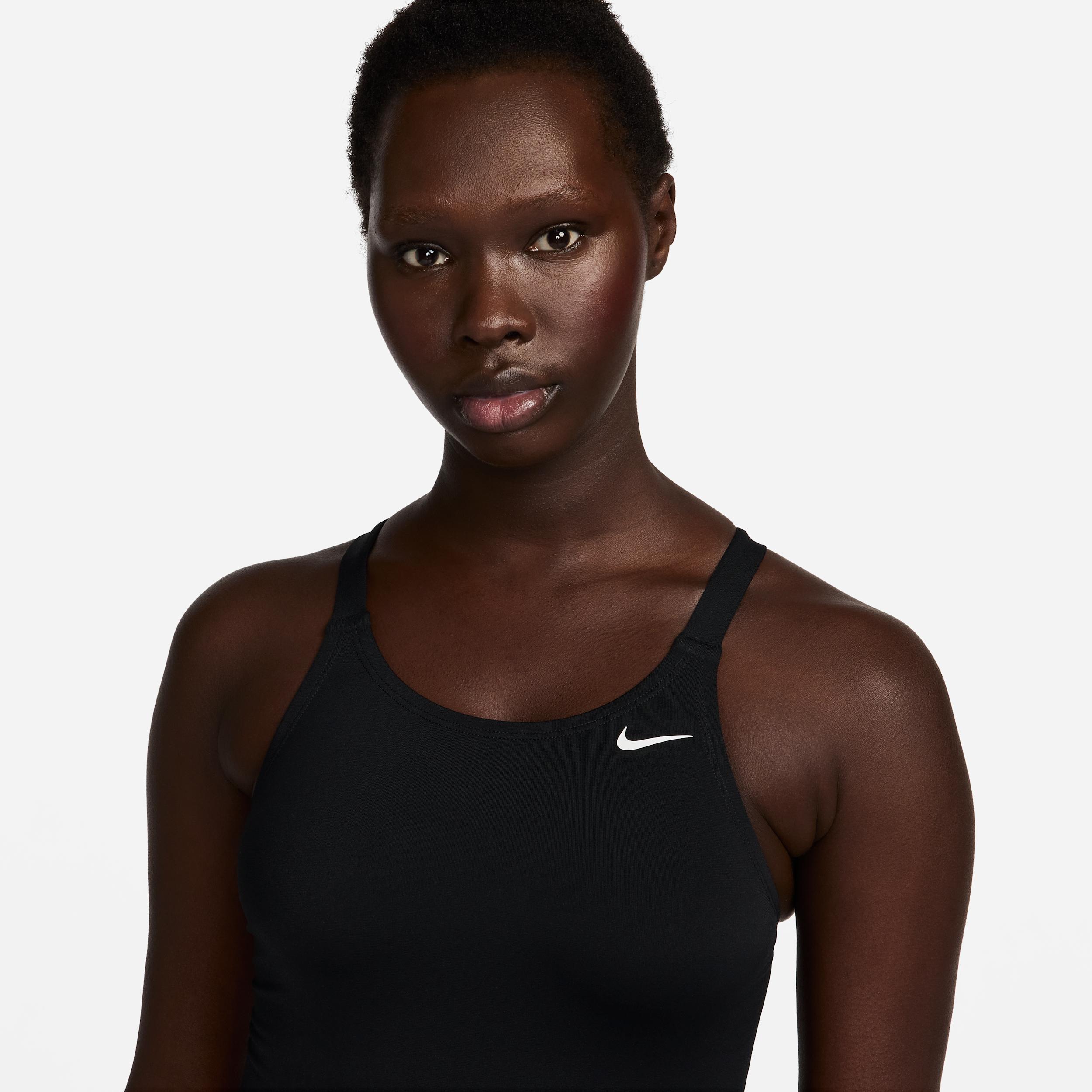 Nike Womens Poly Solid Fastback 1-Piece Swimsuit | CW9507-010 Product Image