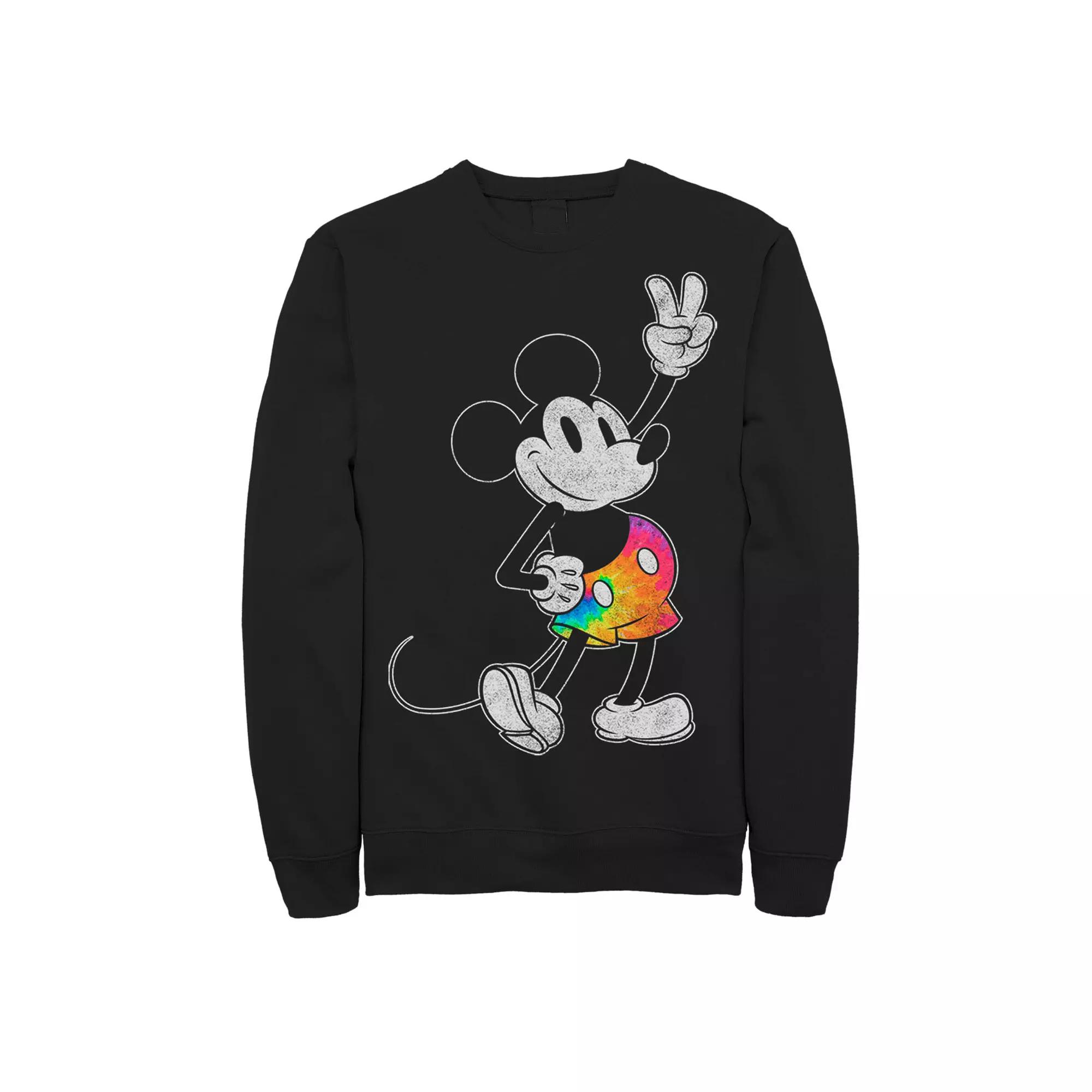 Disney's Mickey And Friends Mickey Tie Dye Pants Portrait Men's Sweatshirt,  Product Image
