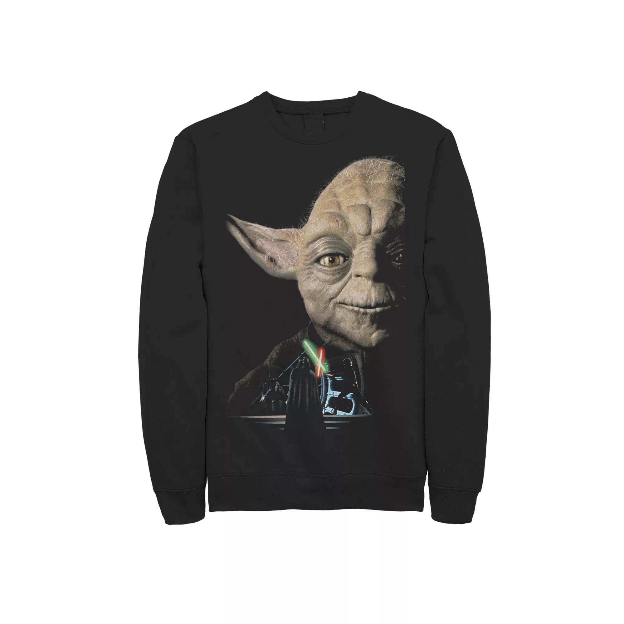 Men's Star Wars Yoda Vader And Luke Fleece Tee,  Product Image
