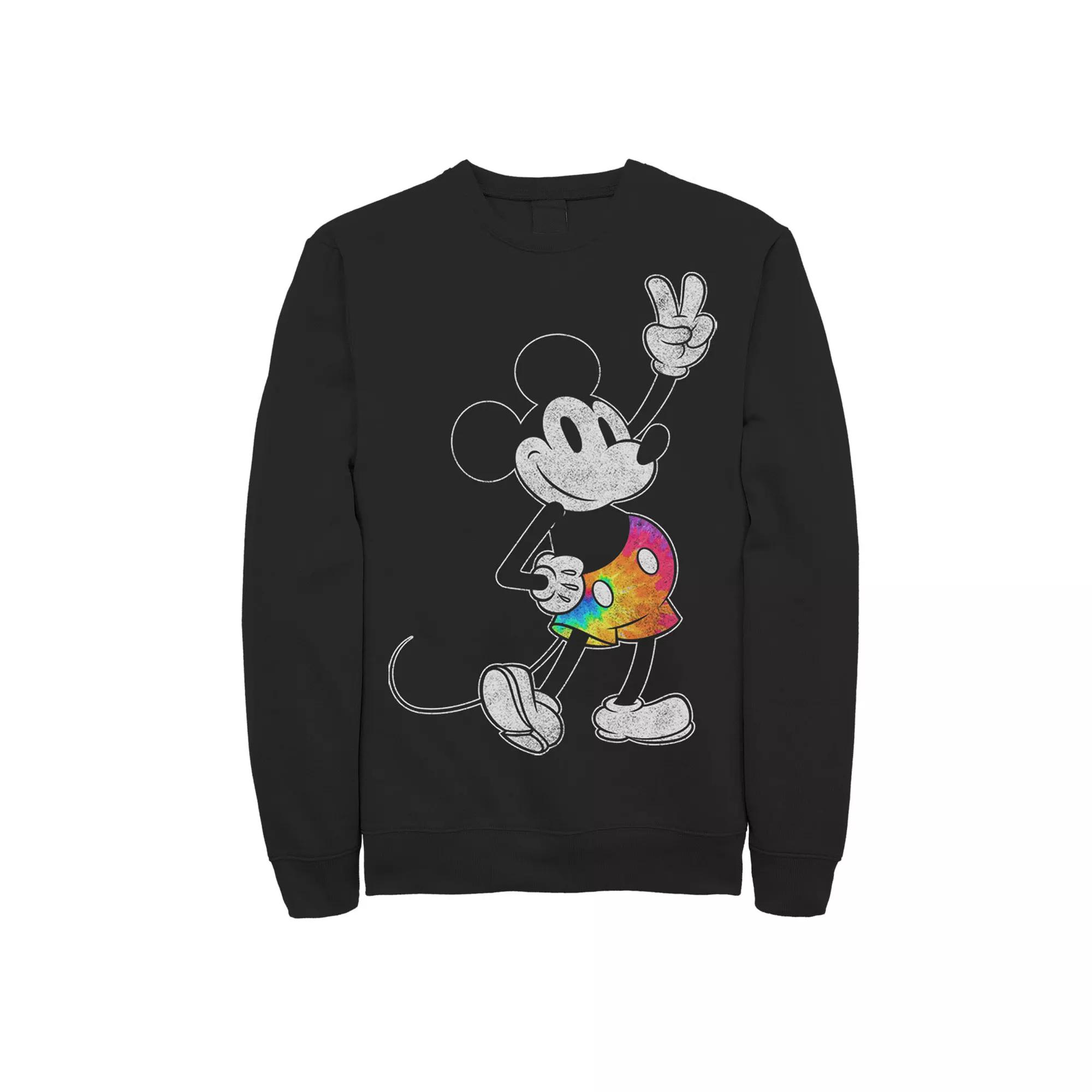 Disney's Mickey And Friends Mickey Tie Dye Pants Portrait Men's Sweatshirt,  Product Image