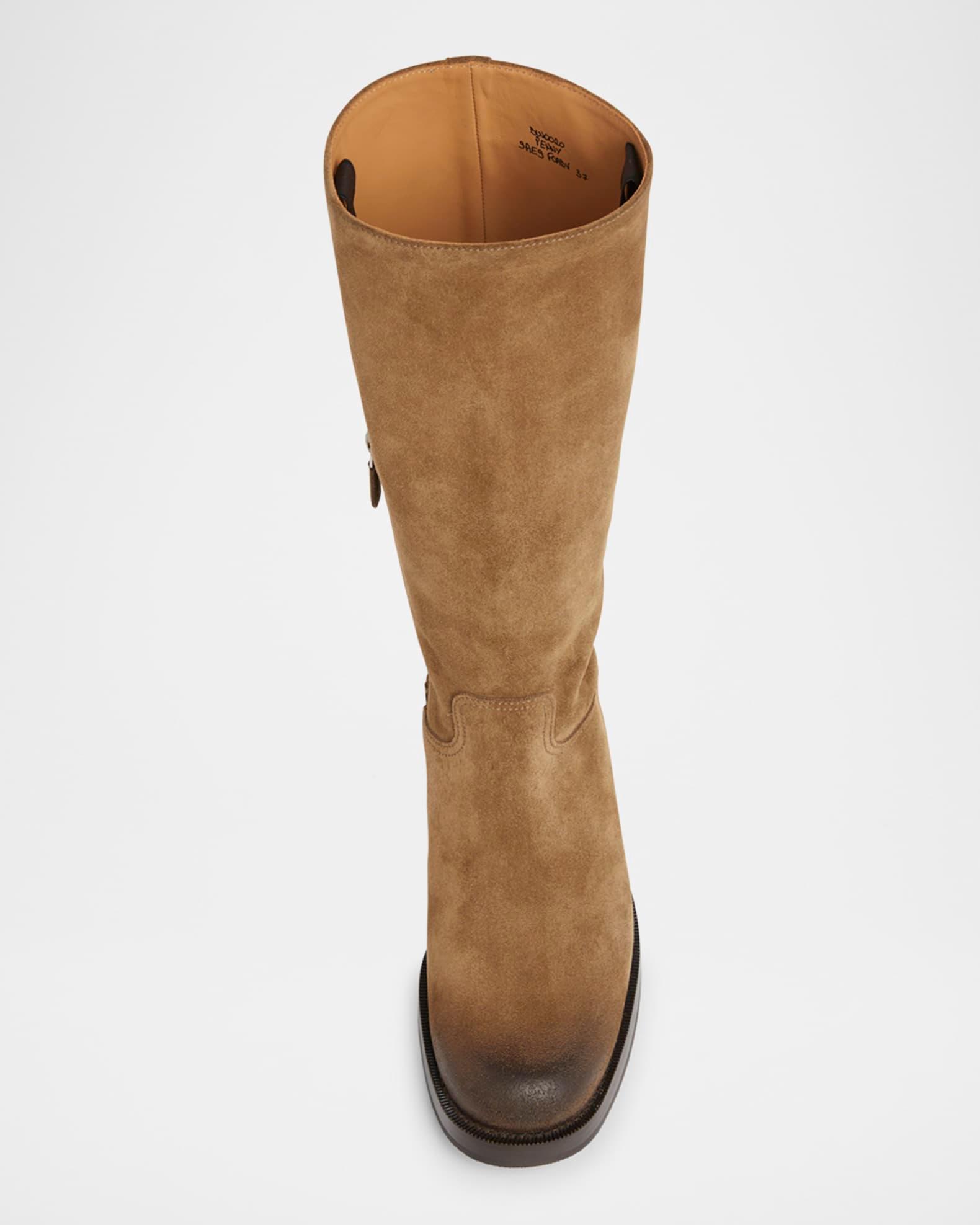 Penny Mid-Calf Suede Boots Product Image