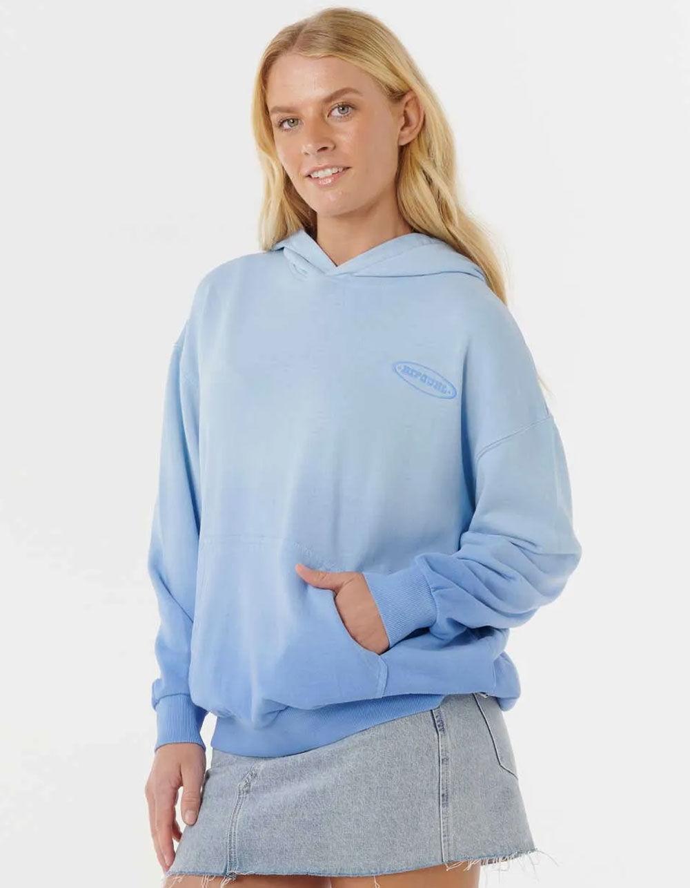 RIP CURL Pacific Rider Womens Oversized Hoodie - BLUE Product Image